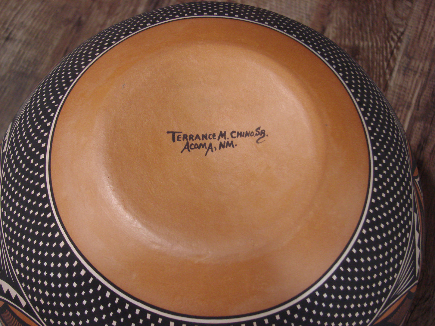 Native American Fine Line Hand Coiled Pottery by Terrance Chino Sr.