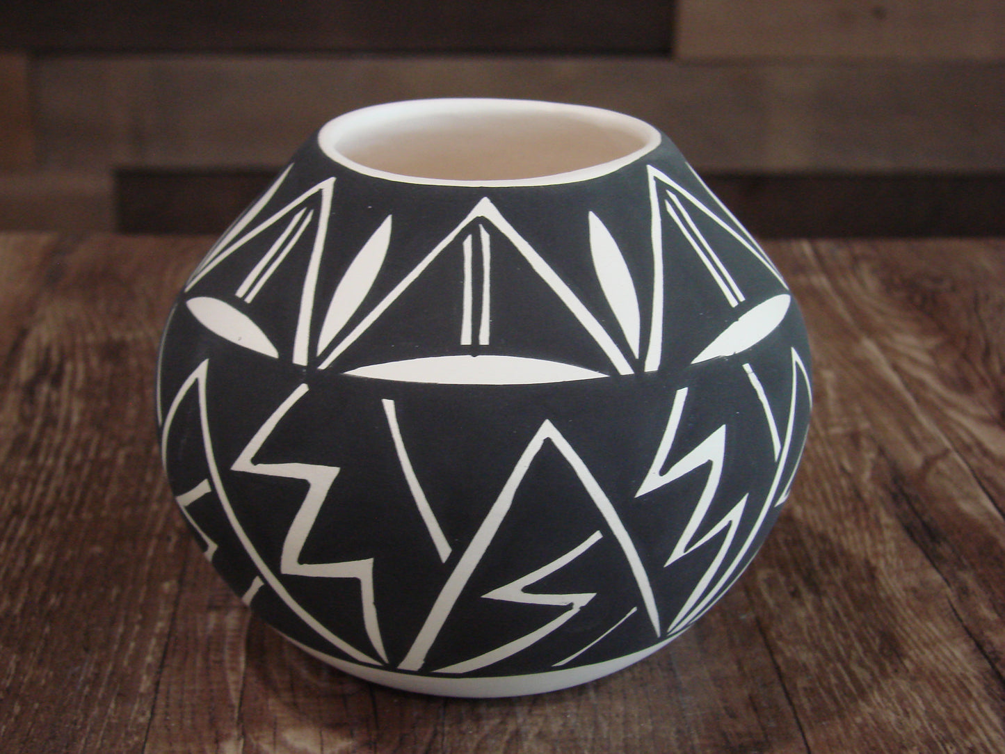 Native American Acoma Fine Line Hand Painted Pottery by Concho