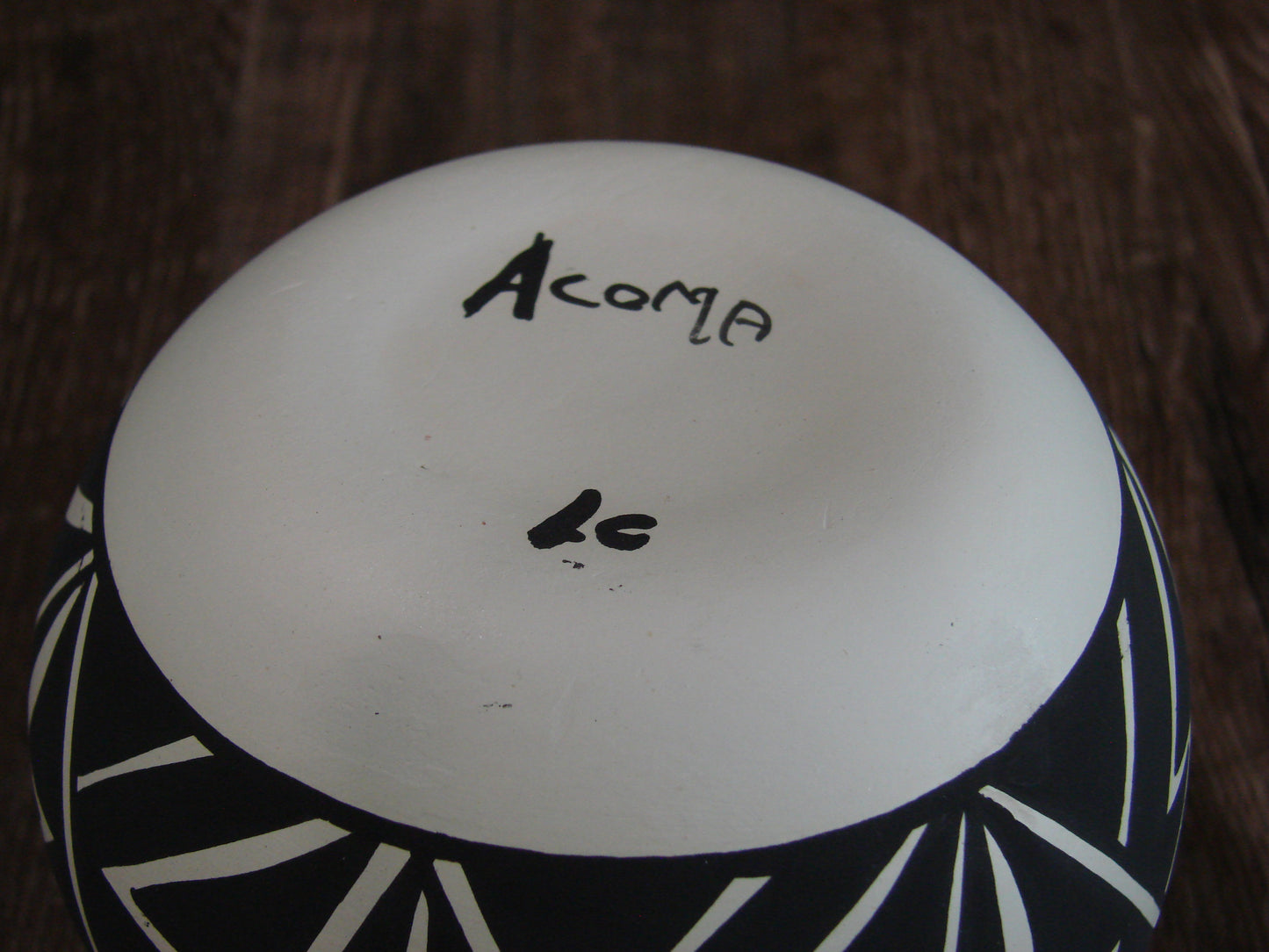 Native American Acoma Fine Line Hand Painted Pottery by Concho