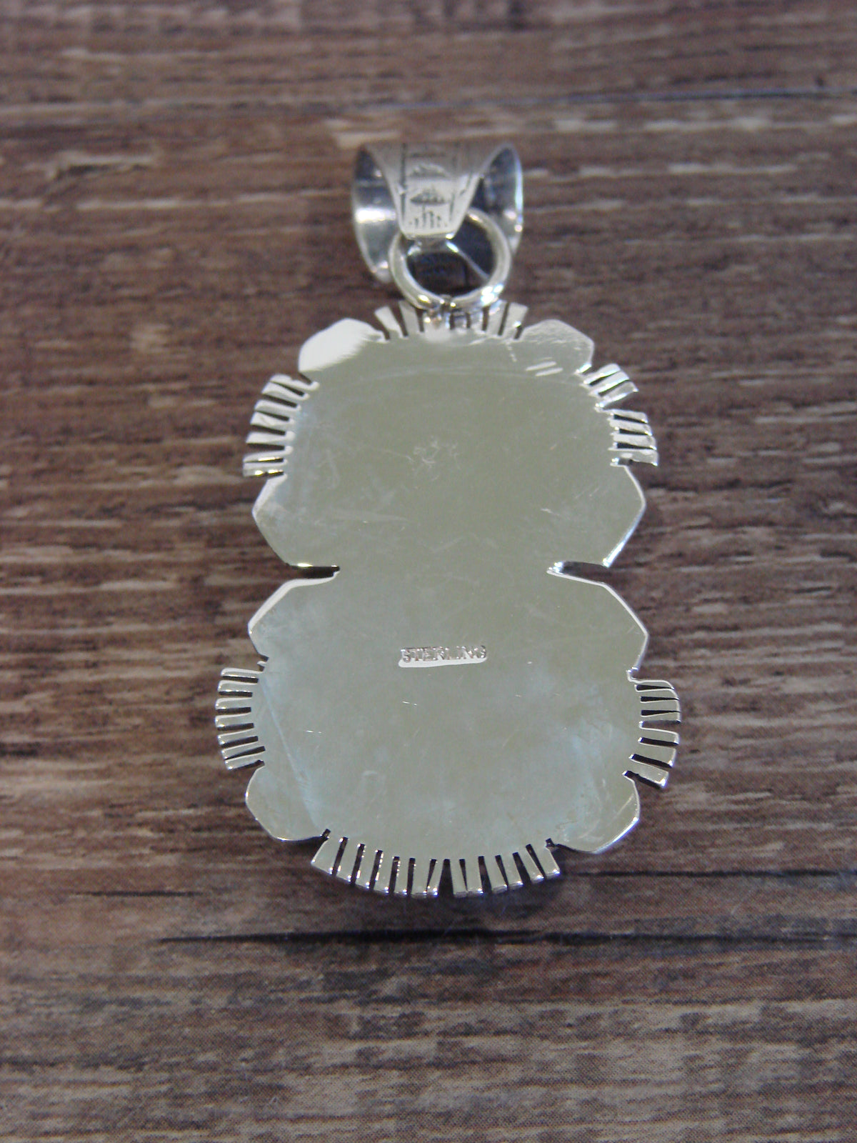 Native American Sterling Silver & Turquoise Pendant by Delgarito