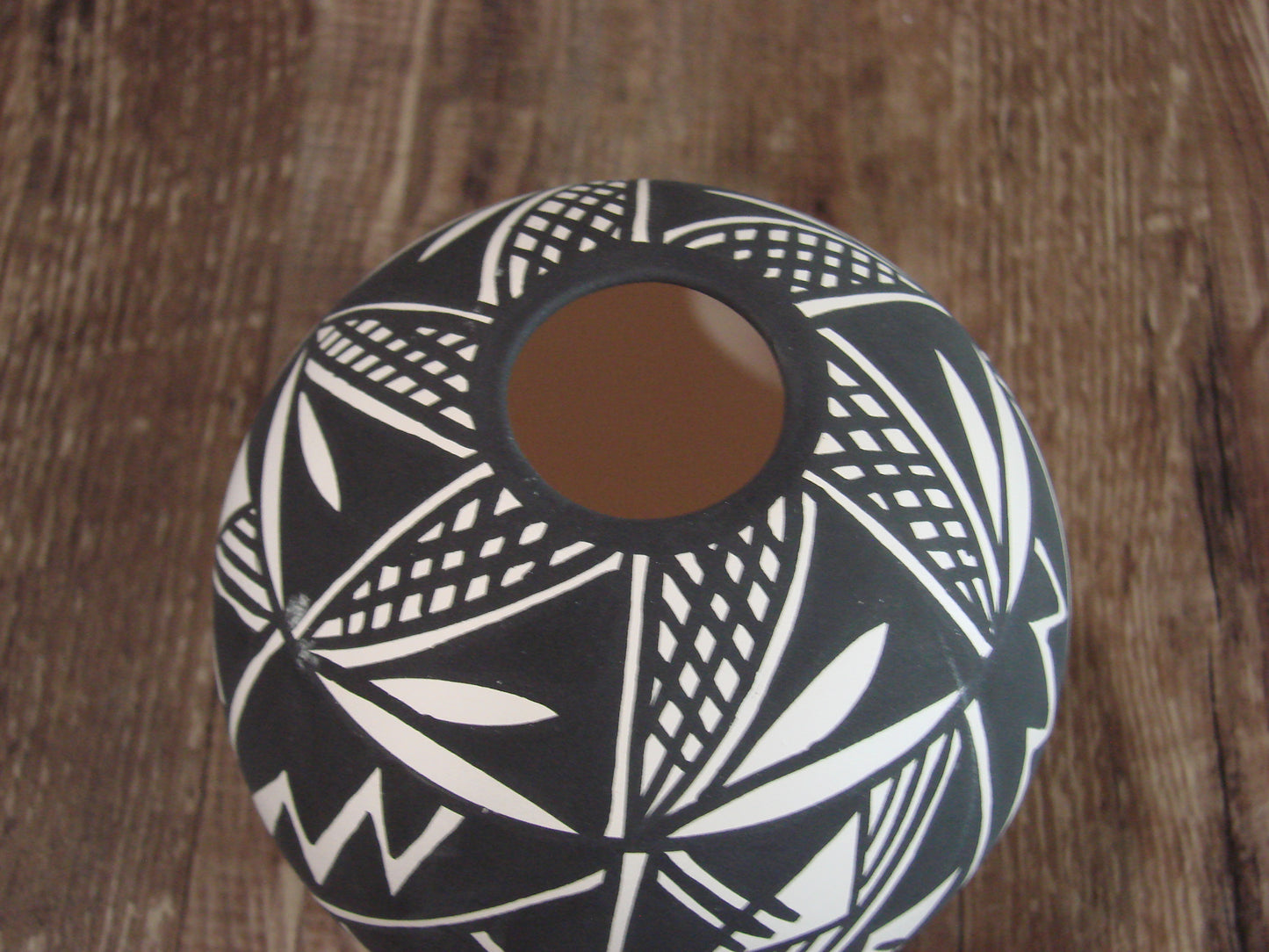 Native American Acoma Fine Line Hand Painted Pottery by Concho