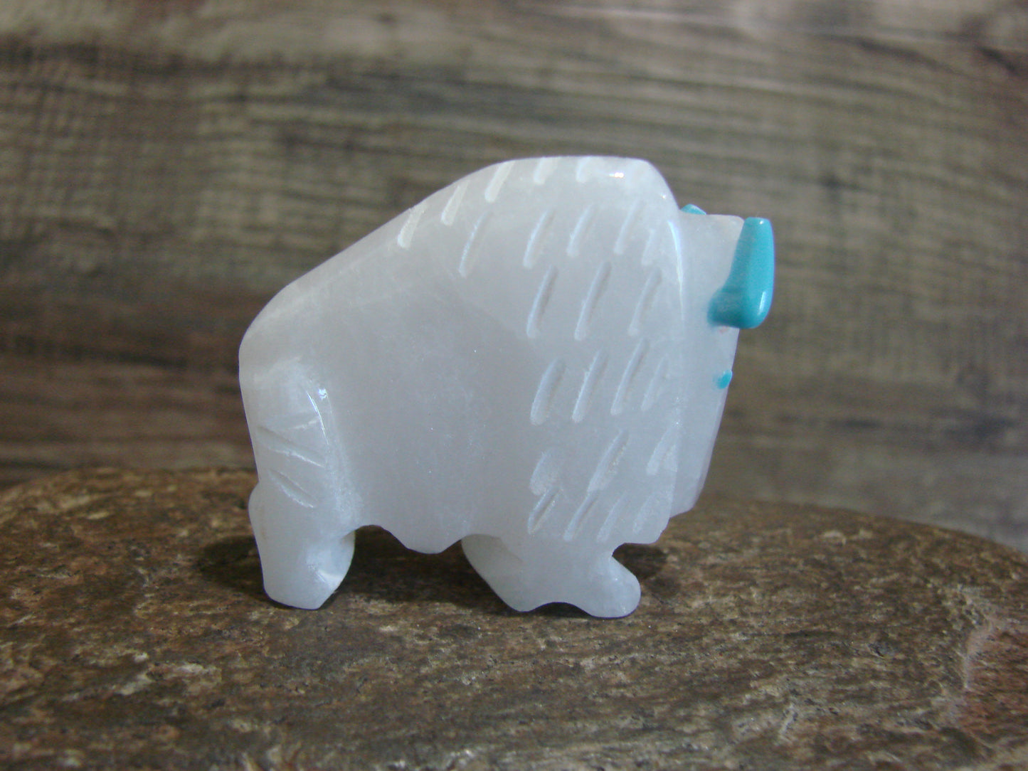 Native American Zuni Indian Hand Carved Buffalo Fetish- Etsate