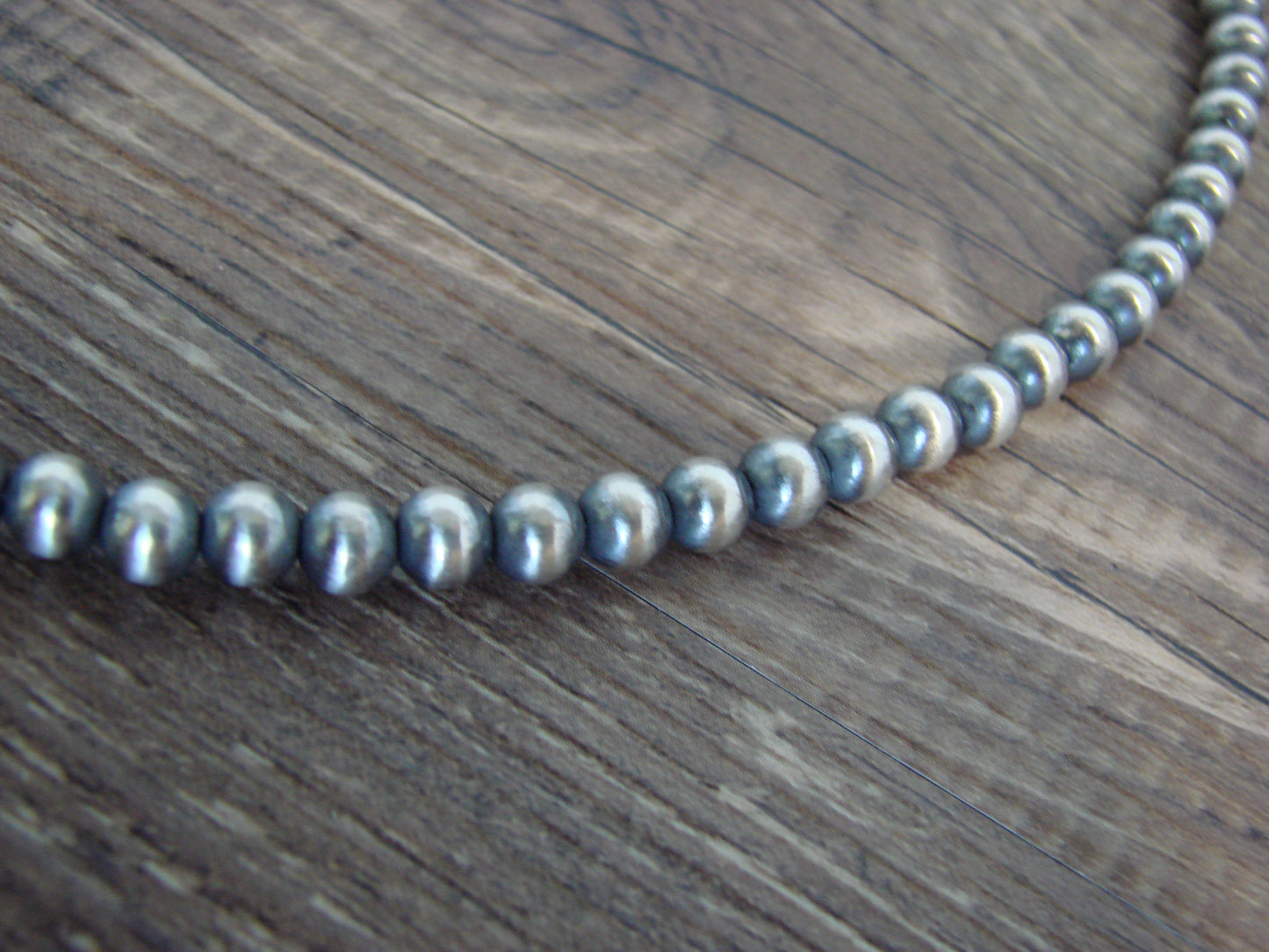 Native American 16" Sterling Silver Turquoise & Navajo Pearl Necklace by Betone