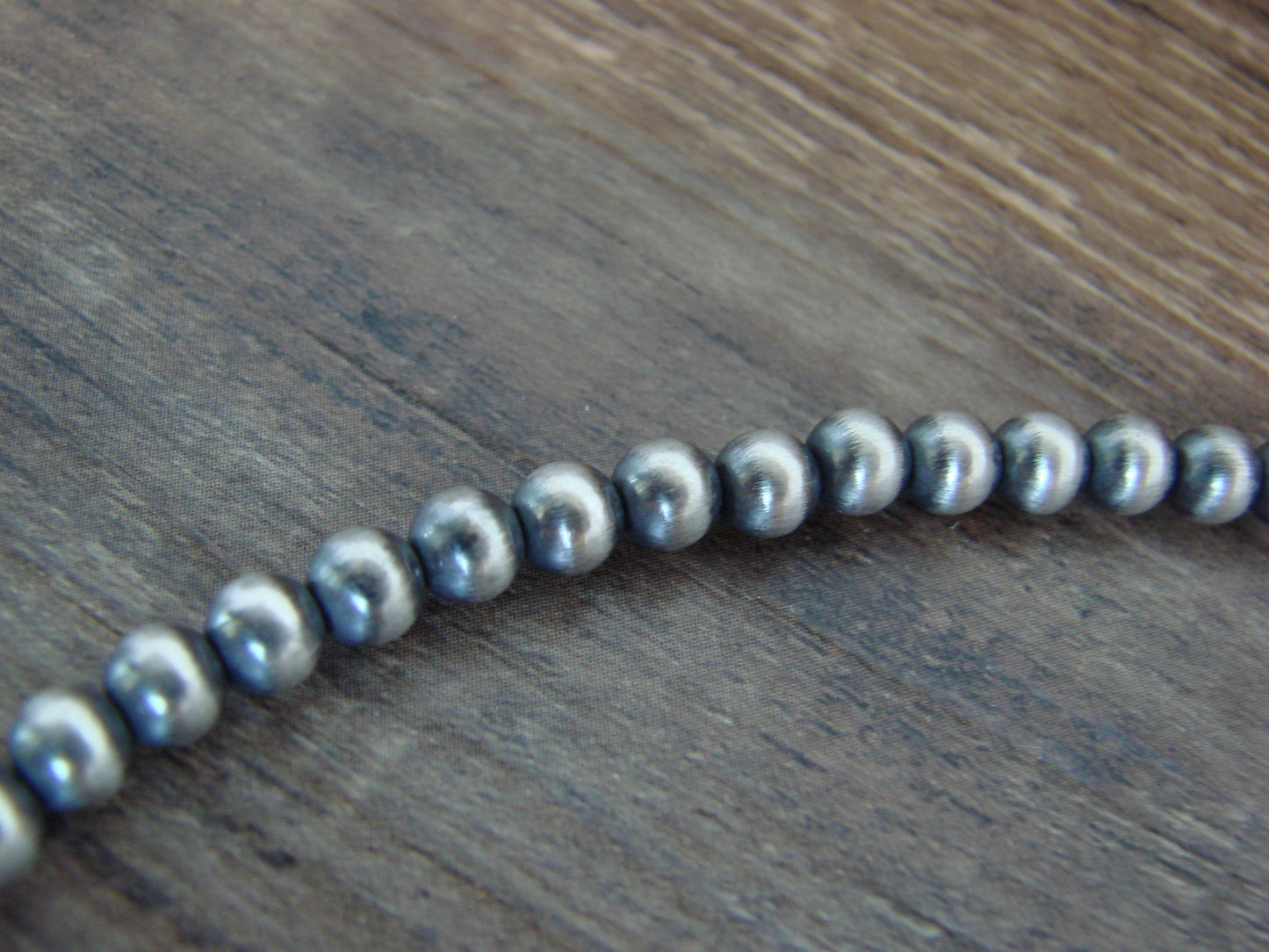 Native American 16" Sterling Silver Turquoise & Navajo Pearl Necklace by Betone