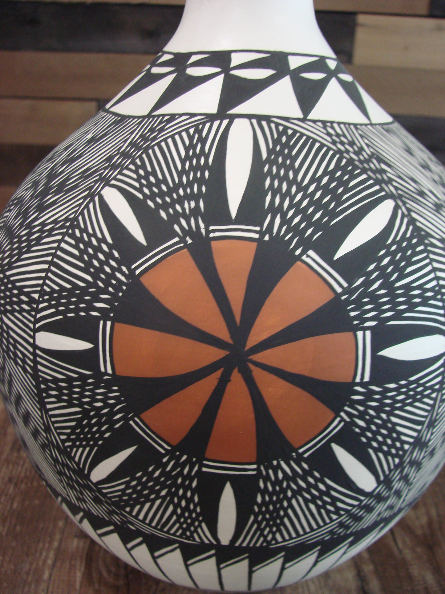 Native American Hand Painted Fine Line Acoma Pottery by Garcia