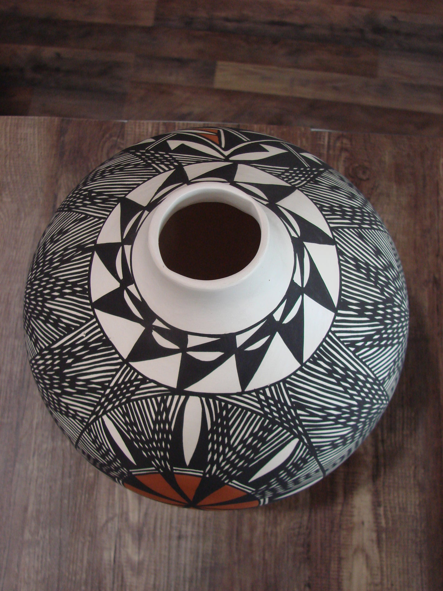 Native American Hand Painted Fine Line Acoma Pottery by Garcia