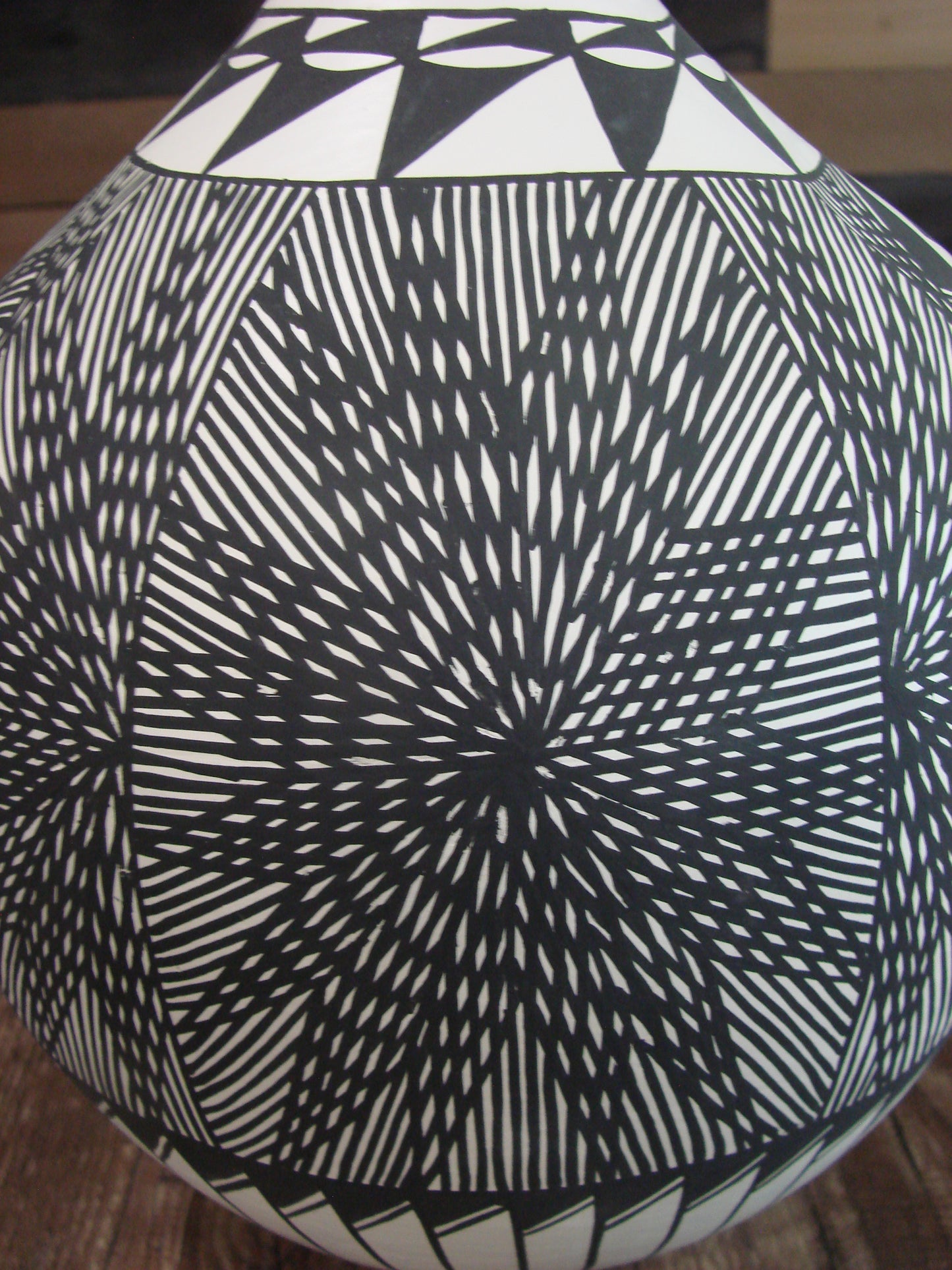 Native American Hand Painted Fine Line Acoma Pottery by Garcia