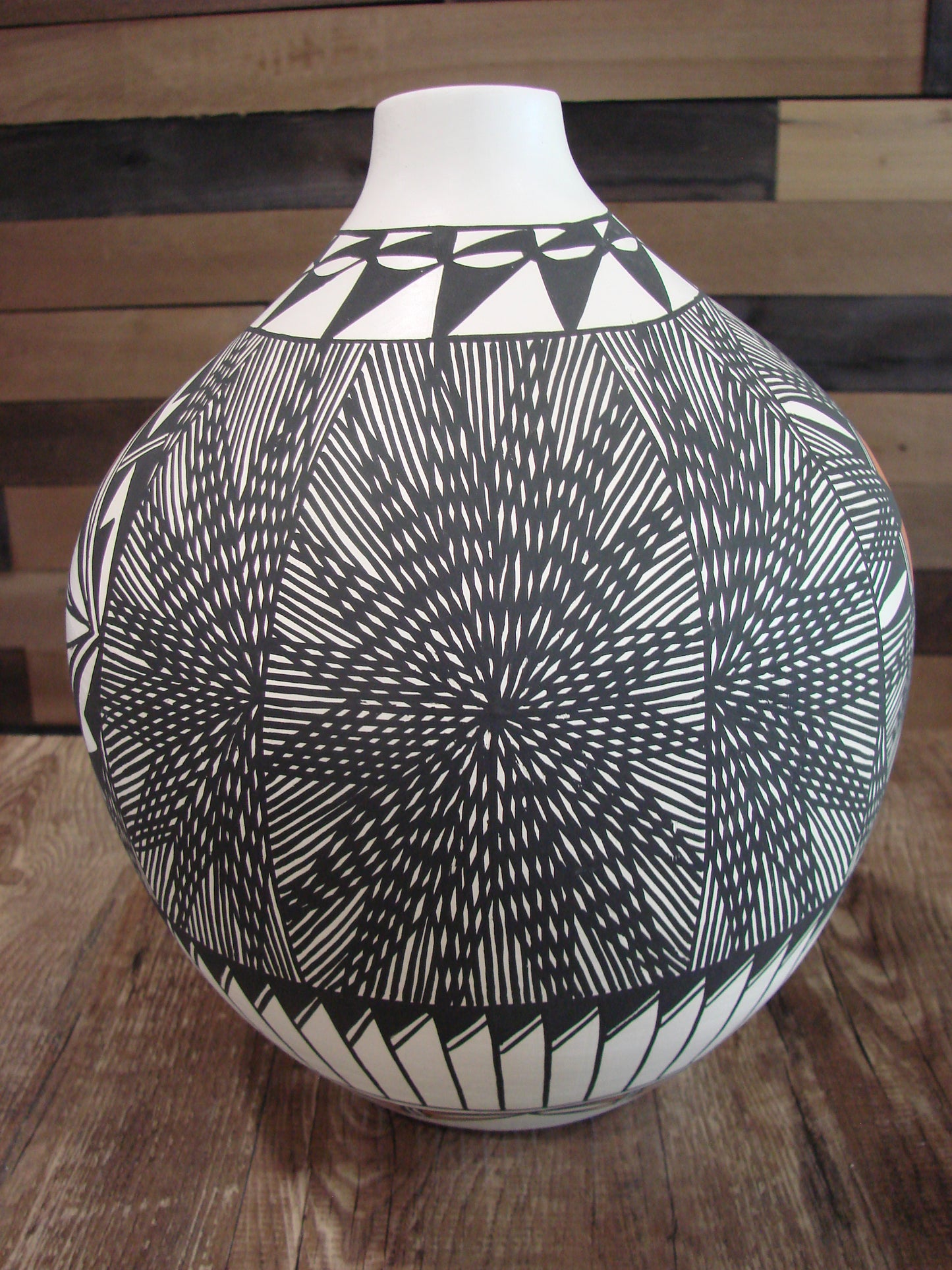 Native American Hand Painted Fine Line Acoma Pottery by Garcia