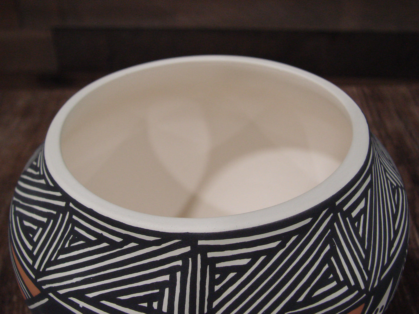 Native American Fine Line Laguna Hand Painted Pottery by DW