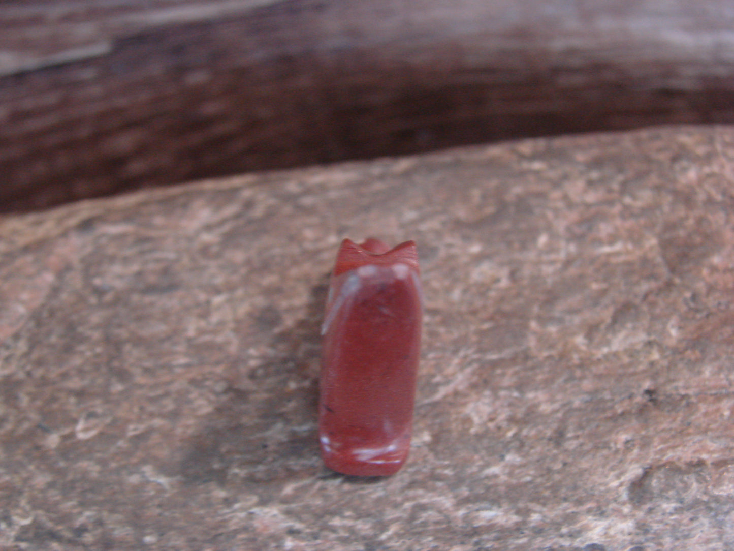 Native American Zuni Indian Hand Carved Pipestone Coyote Fetish - B. Phillips