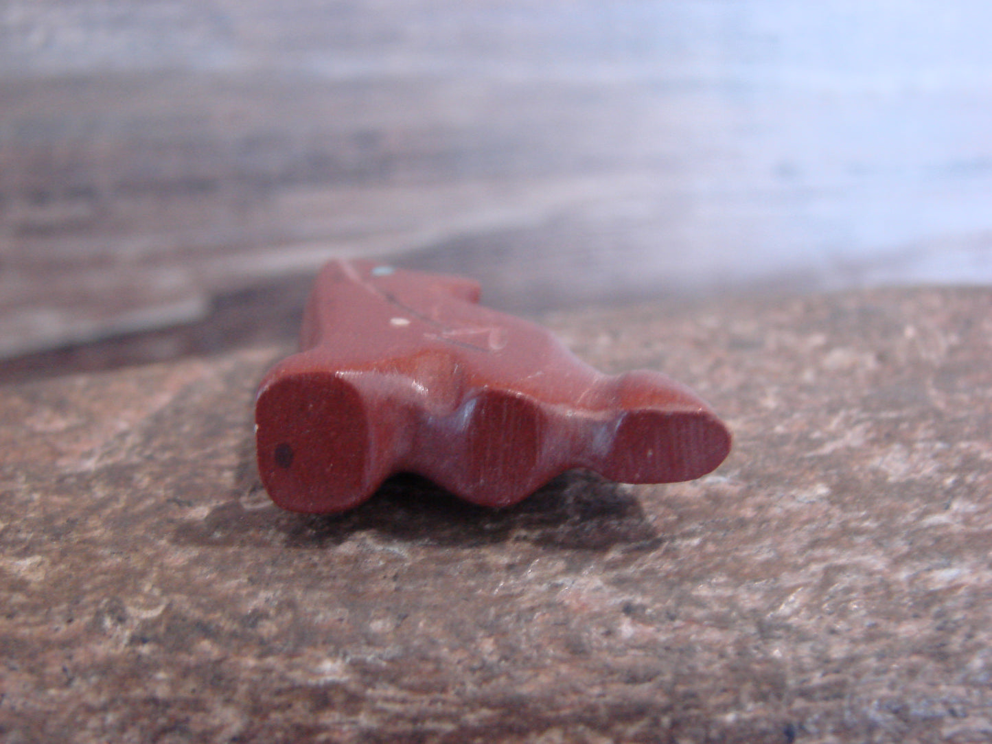 Native American Zuni Indian Hand Carved Pipestone Coyote Fetish - B. Phillips