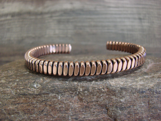 Native American Navajo Twisted Copper Bracelet by Elaine Tahe