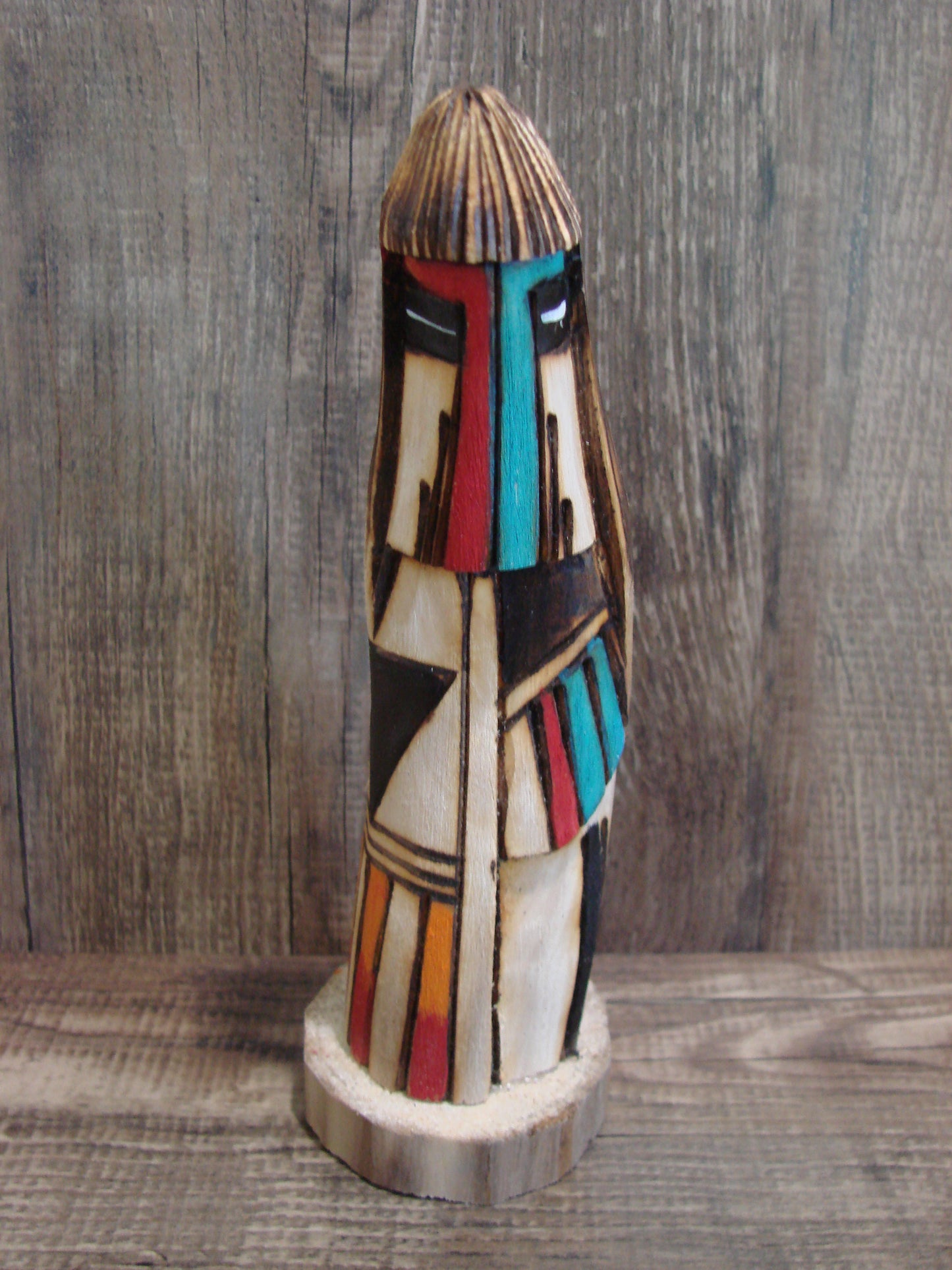 Native American Long Hair Shalako Kachina Dancer Signed JT