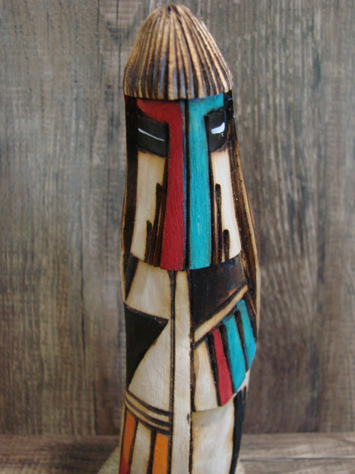 Native American Long Hair Shalako Kachina Dancer Signed JT