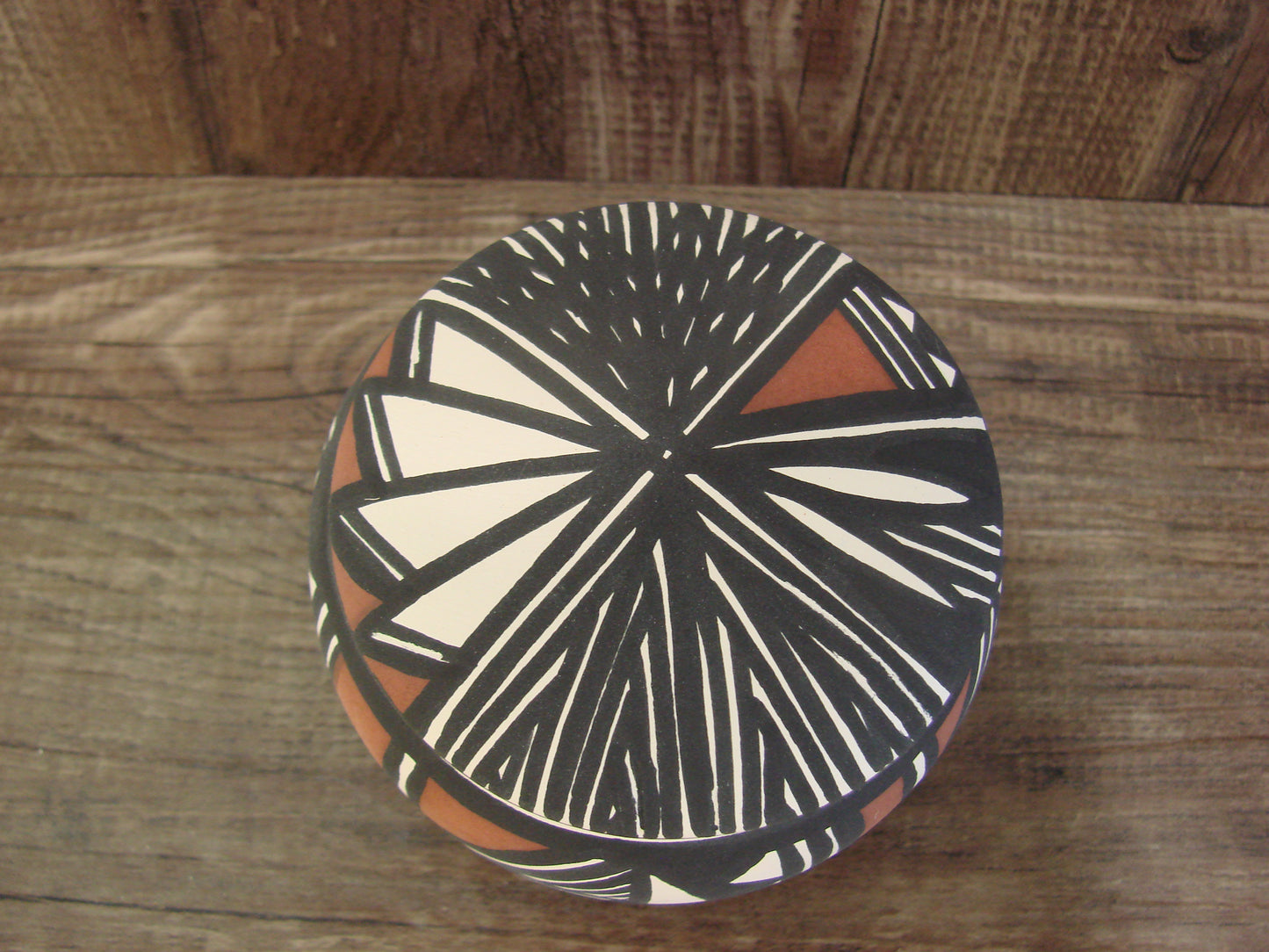 Native American Hand Painted Acoma Jewelry trinket Pottery by Concho