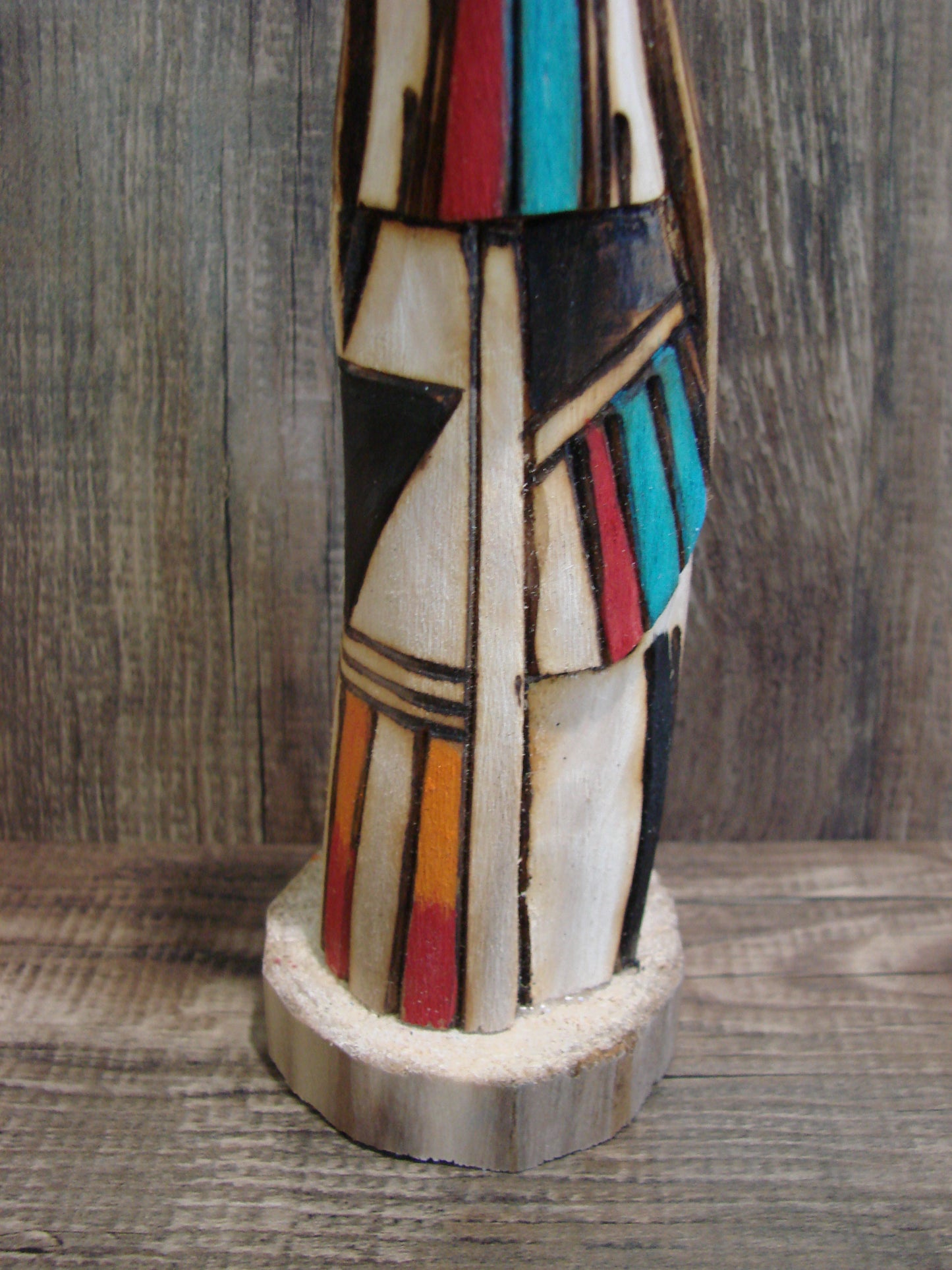 Native American Long Hair Shalako Kachina Dancer Signed JT