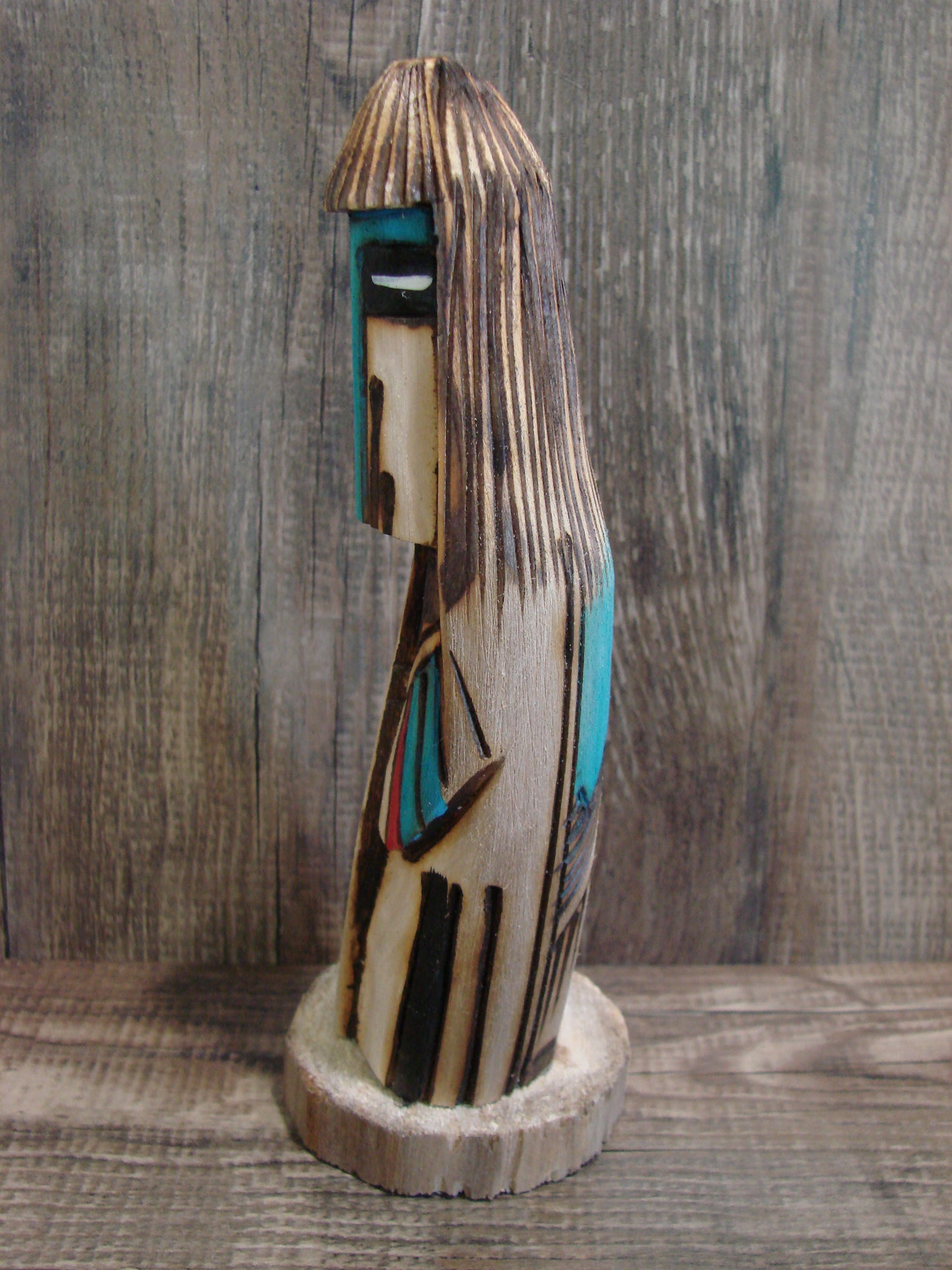 Native American Long Hair Shalako Kachina Dancer Signed JT