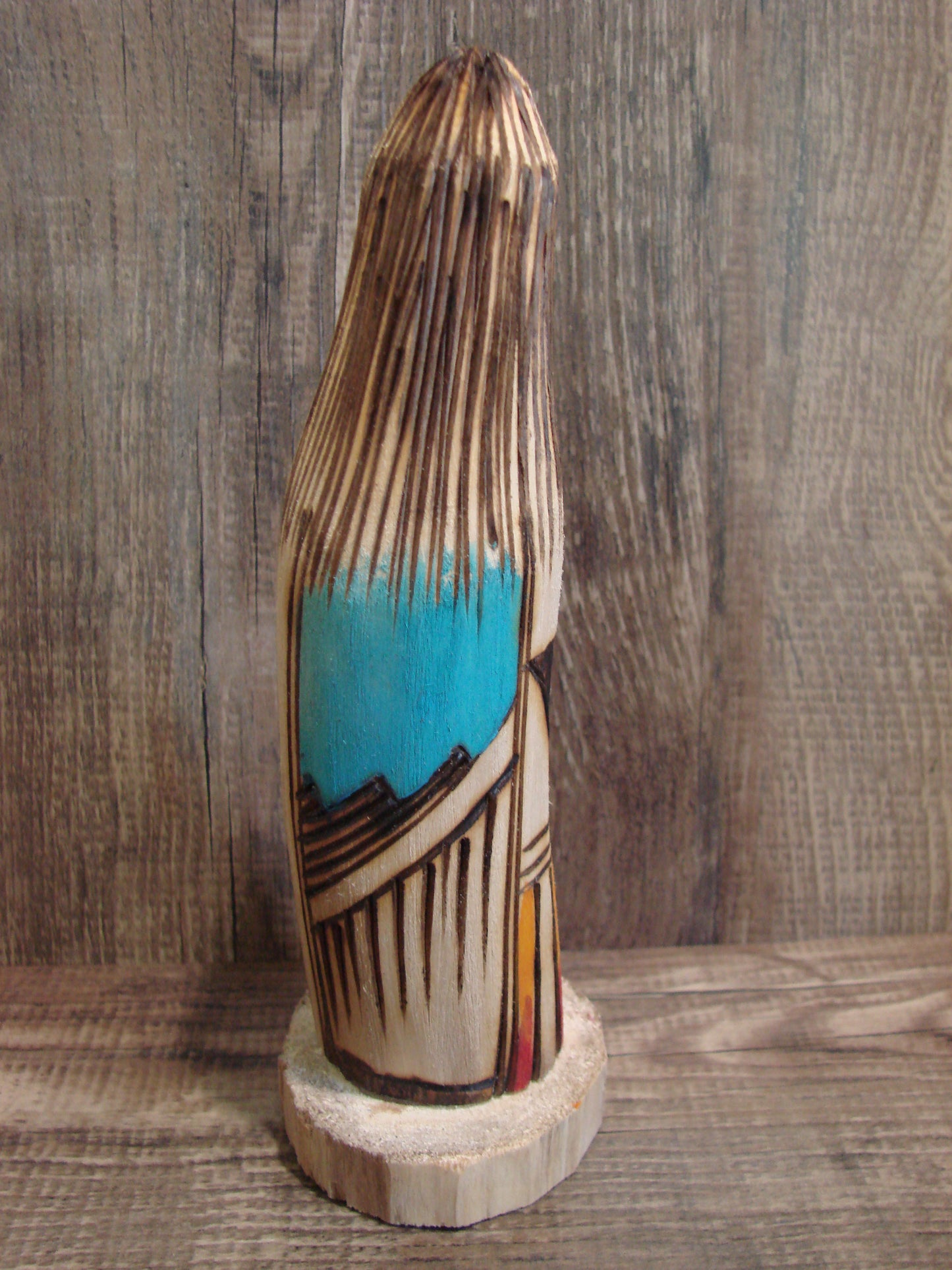 Native American Long Hair Shalako Kachina Dancer Signed JT