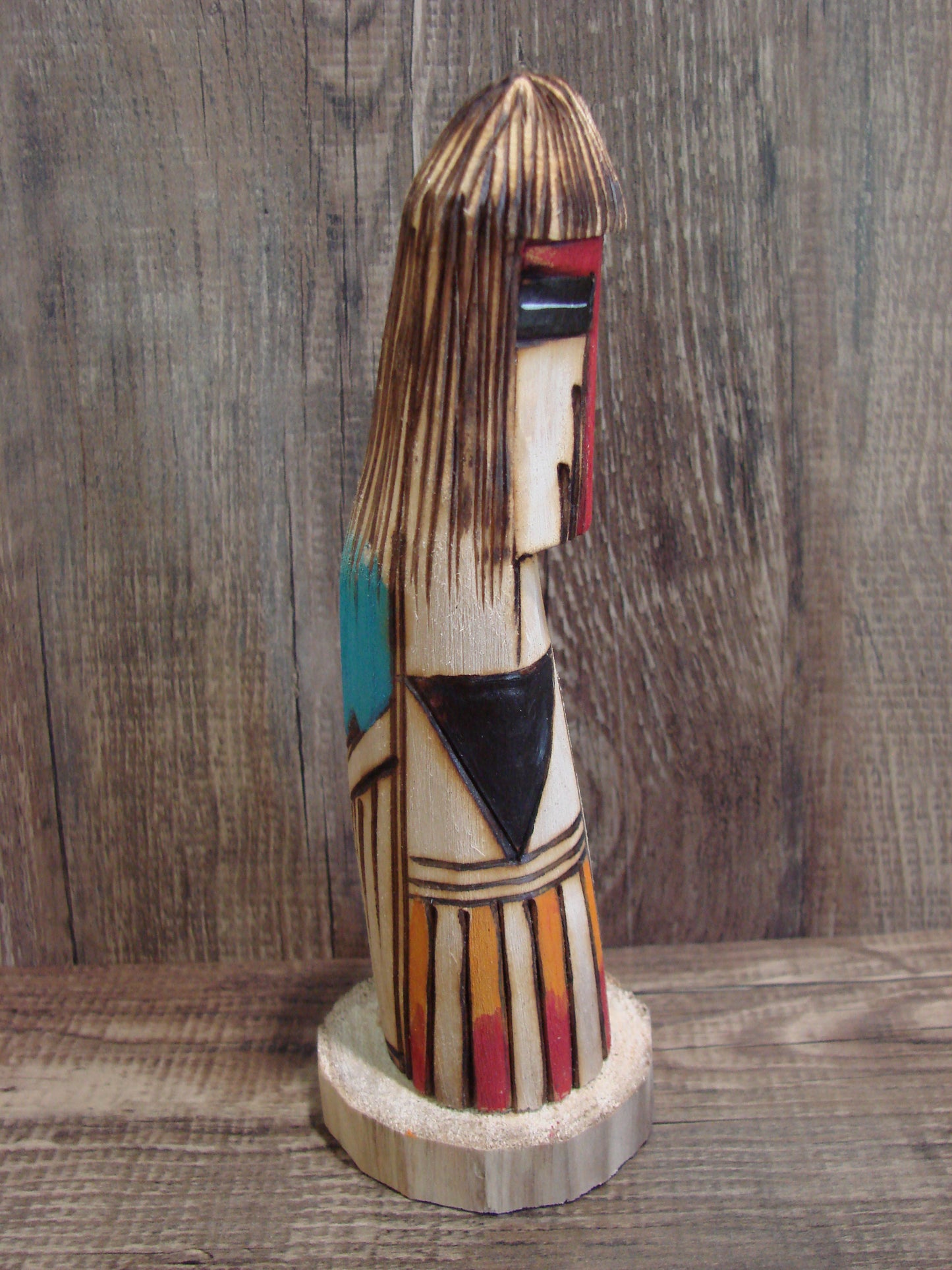 Native American Long Hair Shalako Kachina Dancer Signed JT