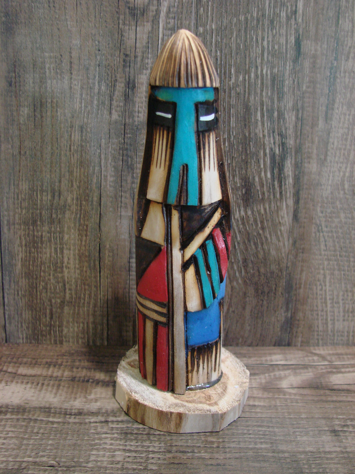 Native American Long Hair Shalako Kachina Dancer Signed JT