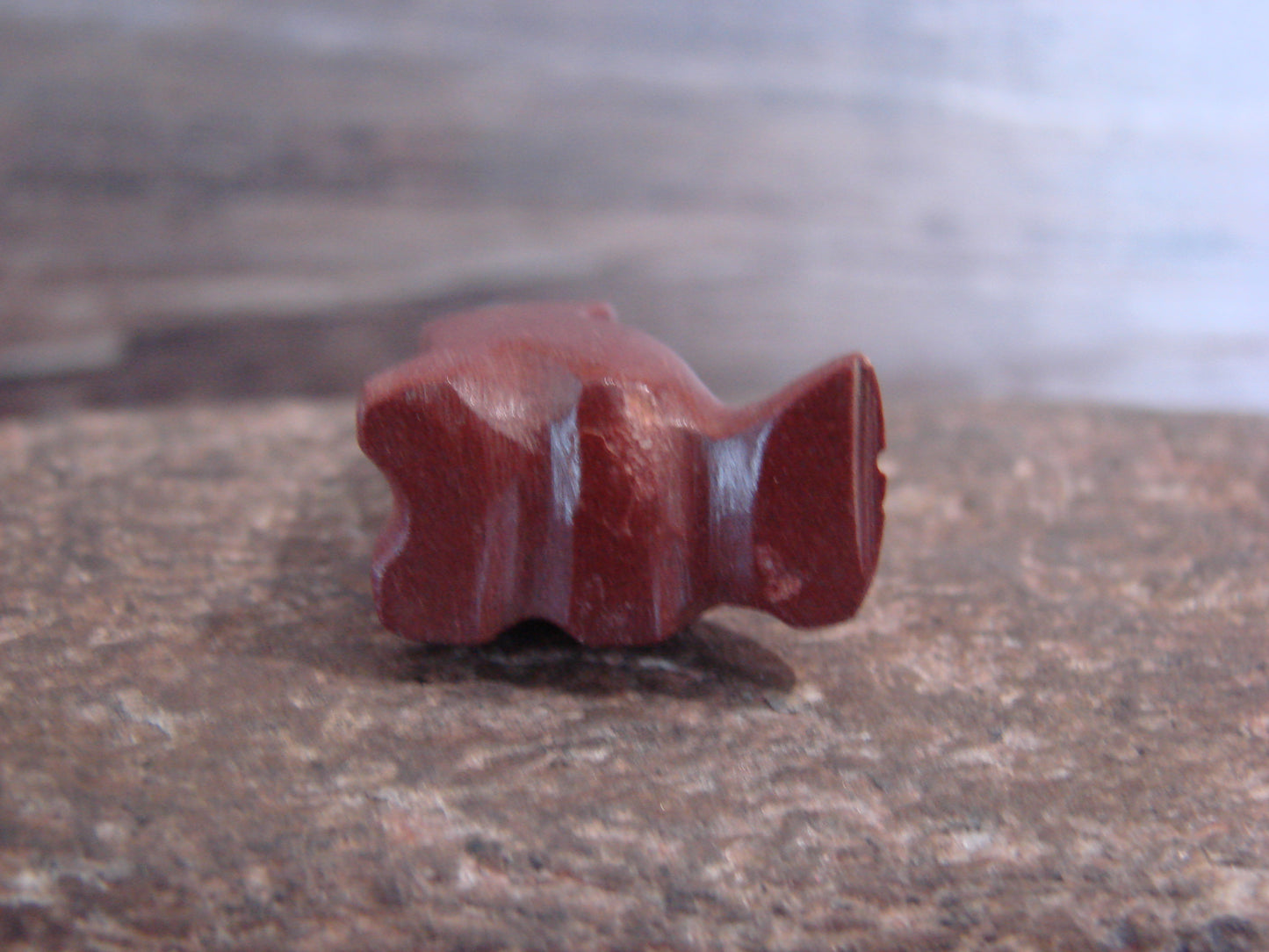 Native American Zuni Indian Hand Carved Pipestone Coyote Fetish - B. Phillips