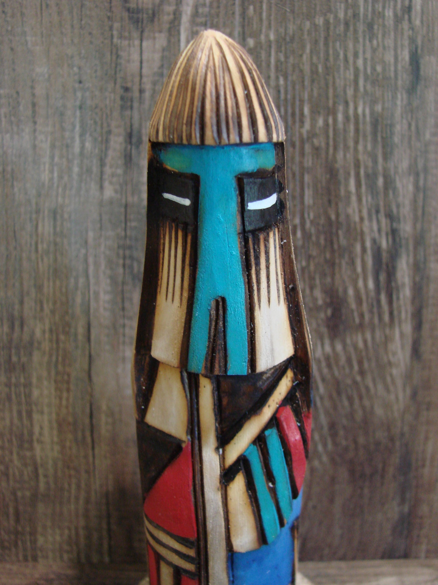 Native American Long Hair Shalako Kachina Dancer Signed JT