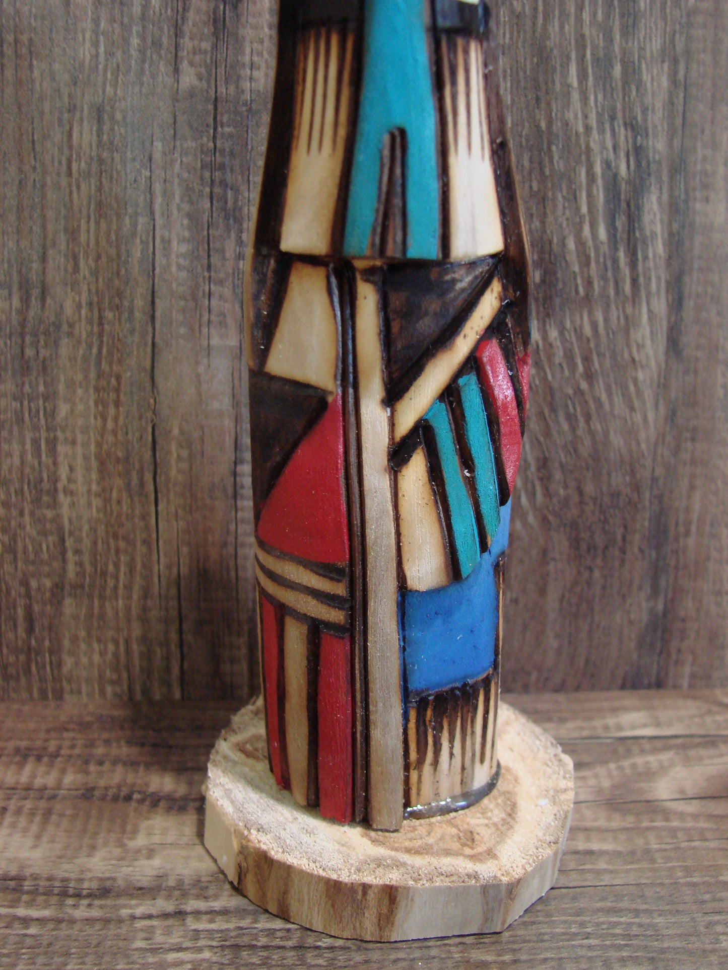 Native American Long Hair Shalako Kachina Dancer Signed JT