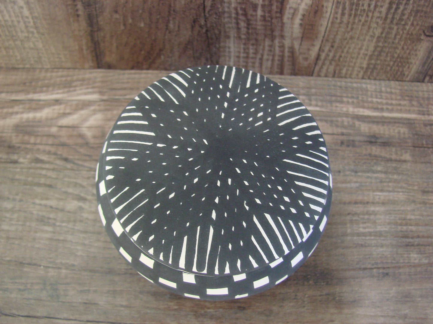 Native American Hand Painted Acoma Jewelry trinket Pottery by Concho