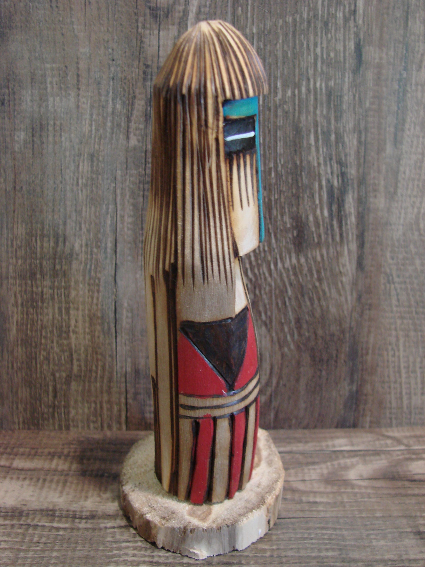 Native American Long Hair Shalako Kachina Dancer Signed JT