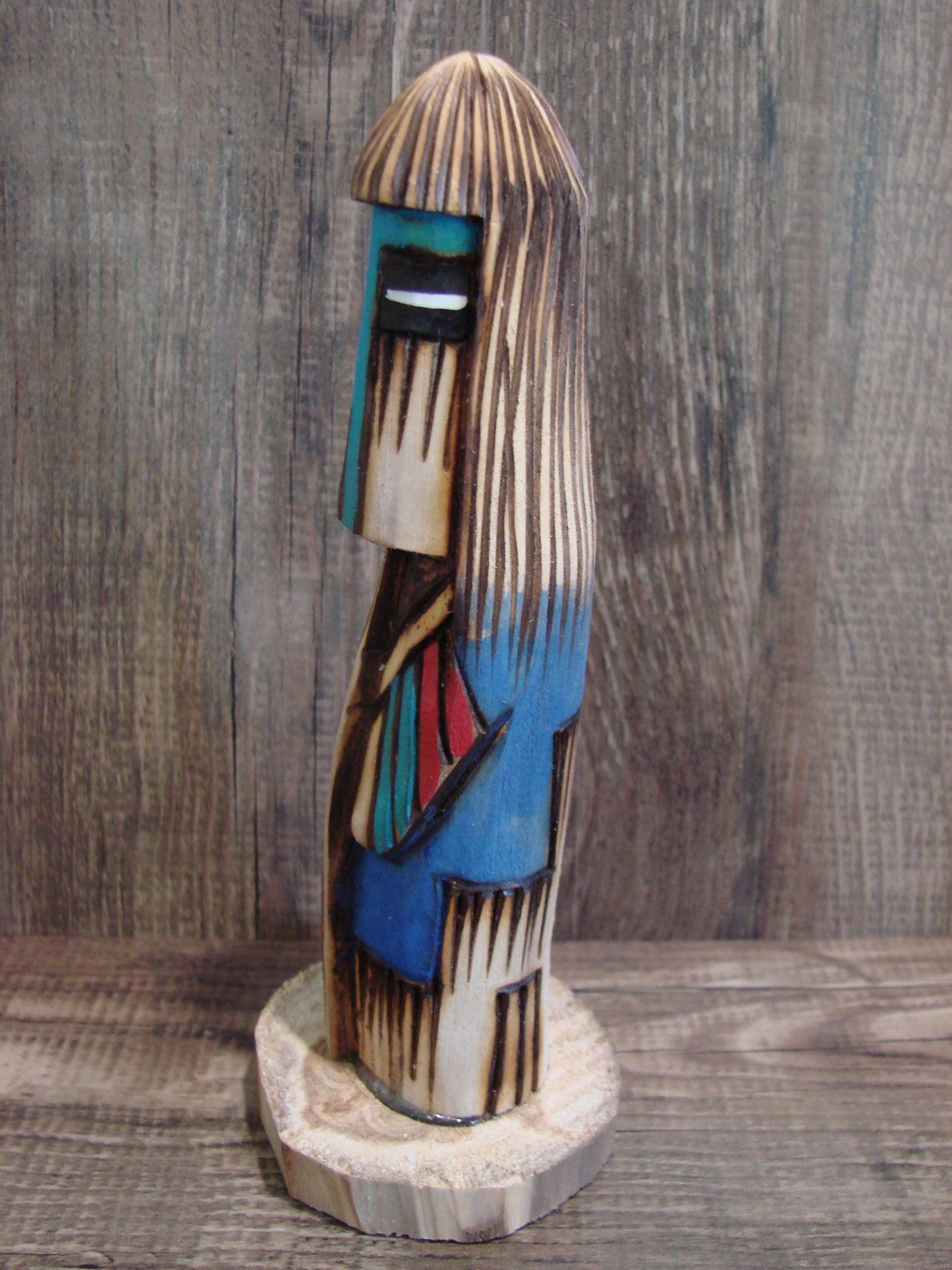 Native American Long Hair Shalako Kachina Dancer Signed JT