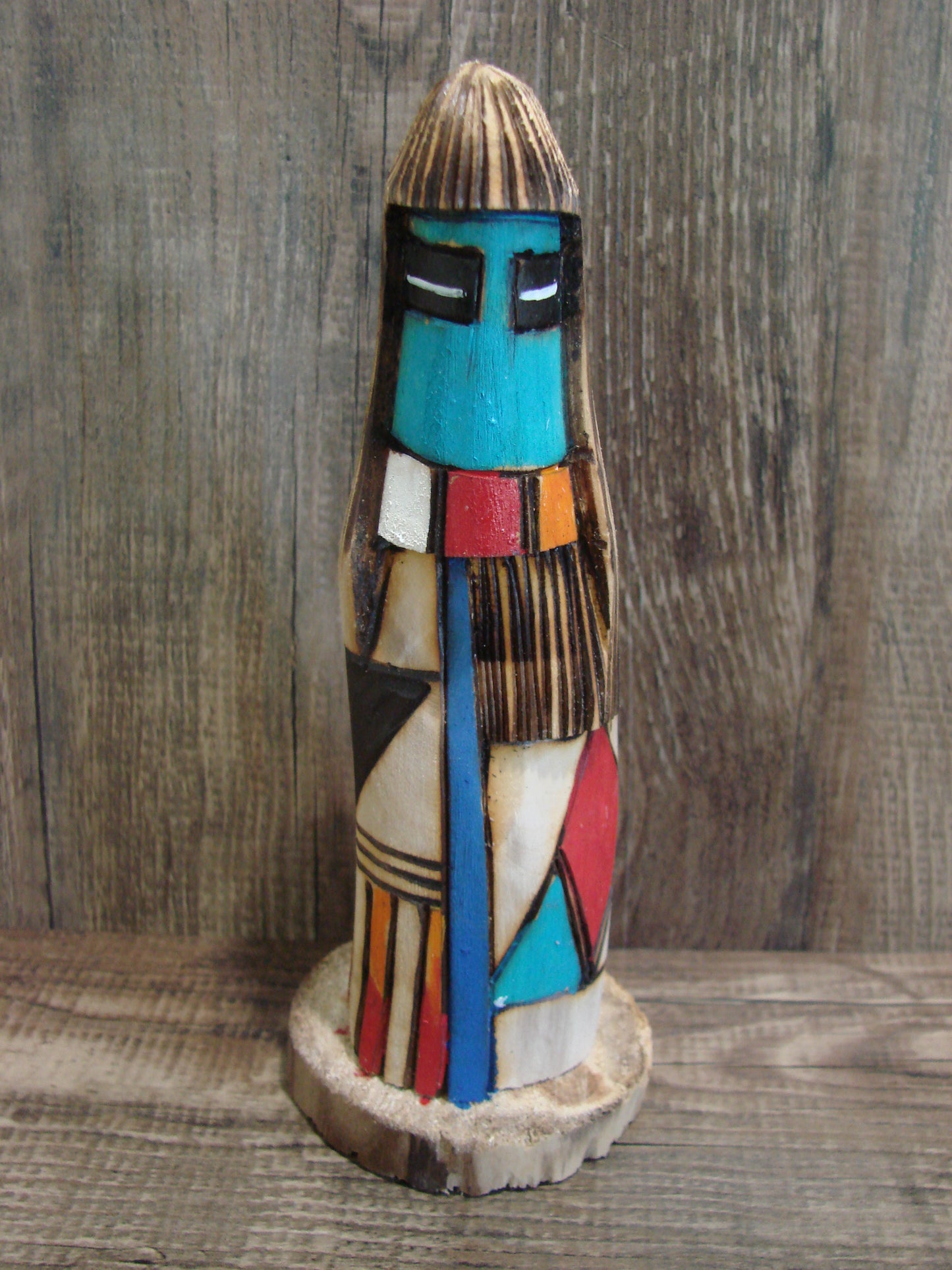 Native American Long Hair Shalako Kachina Dancer Signed JT