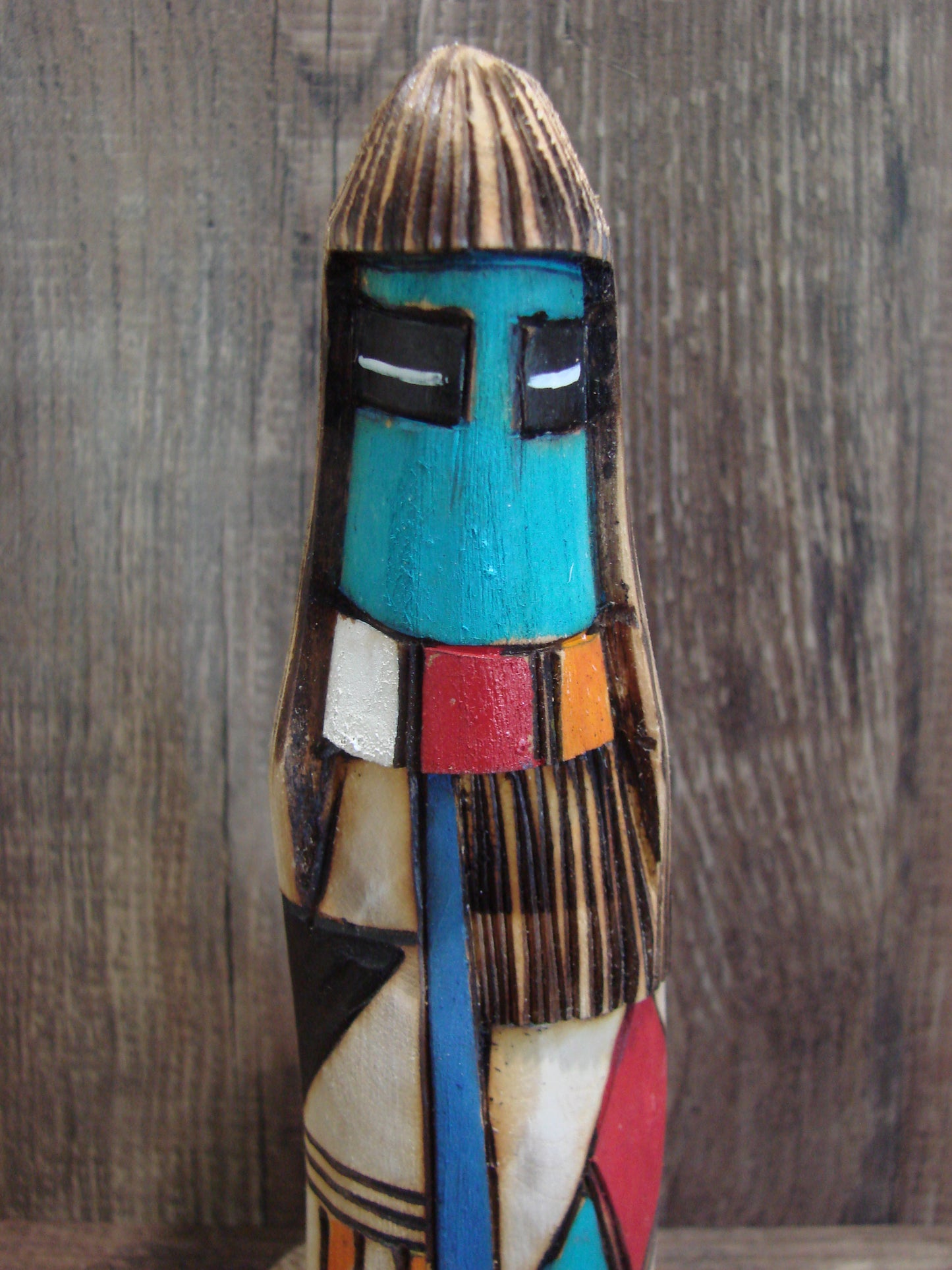 Native American Long Hair Shalako Kachina Dancer Signed JT