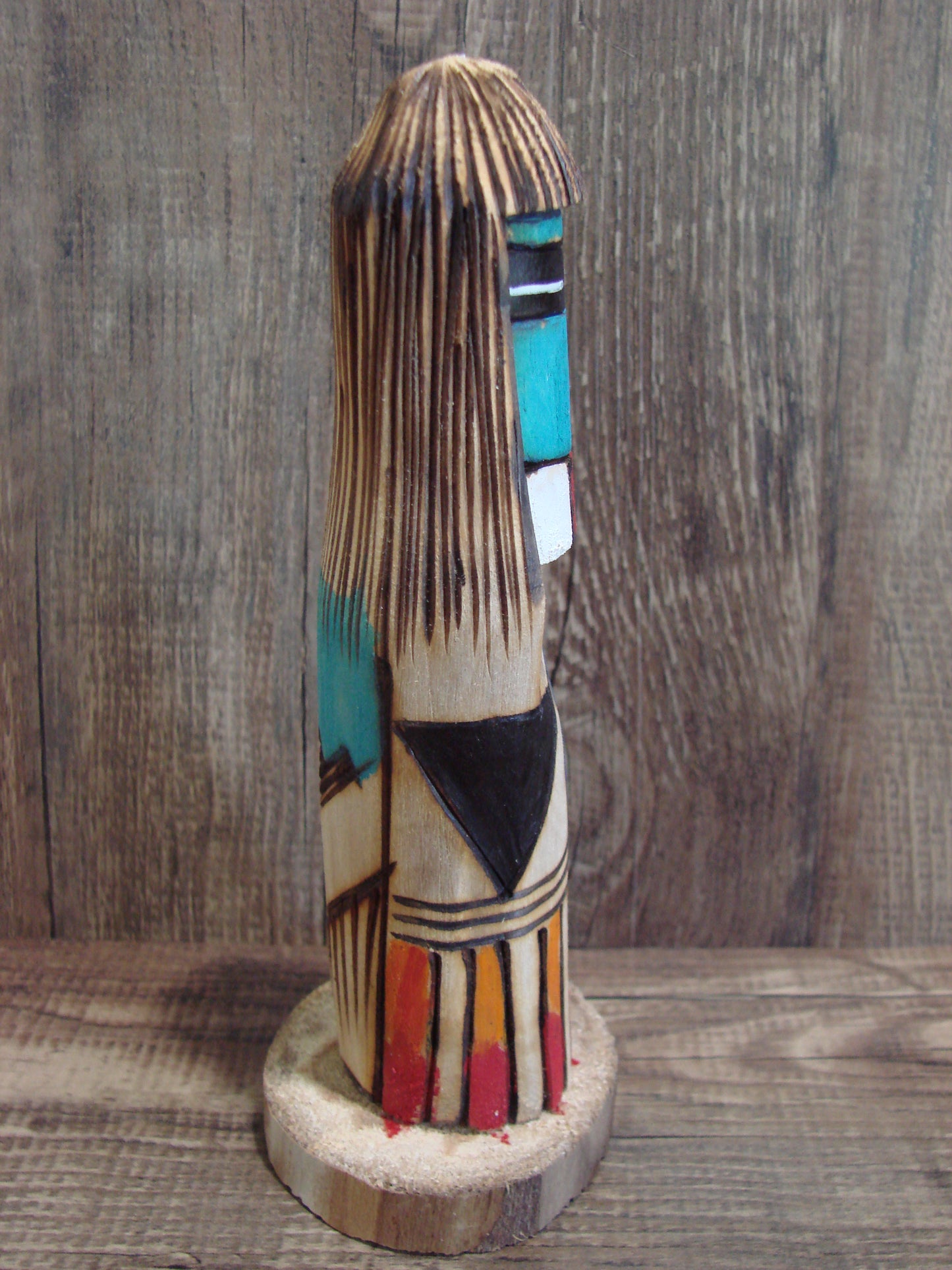 Native American Long Hair Shalako Kachina Dancer Signed JT