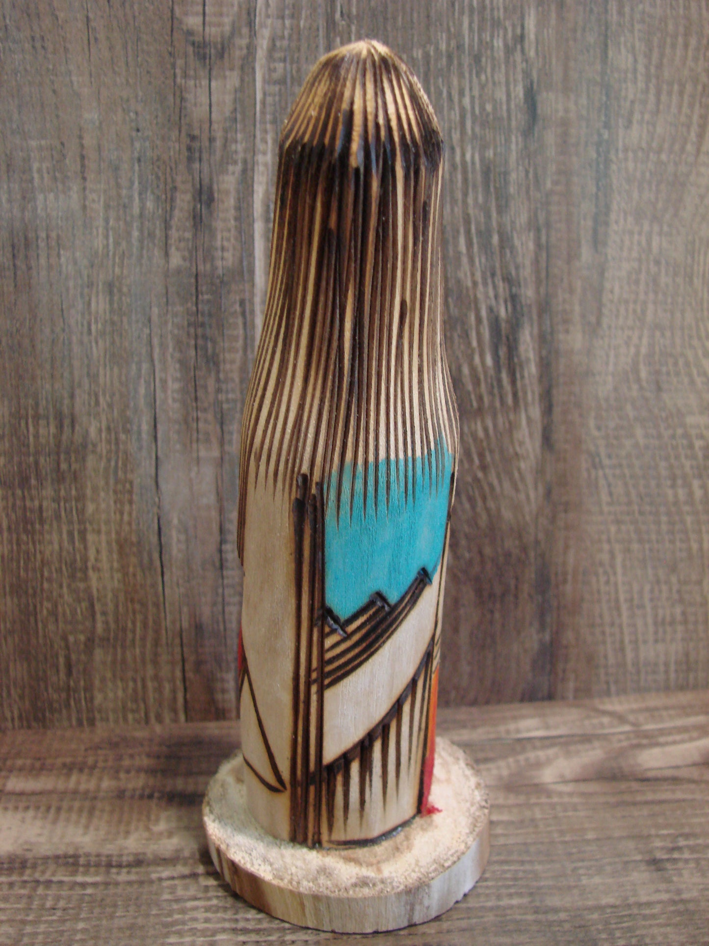 Native American Long Hair Shalako Kachina Dancer Signed JT