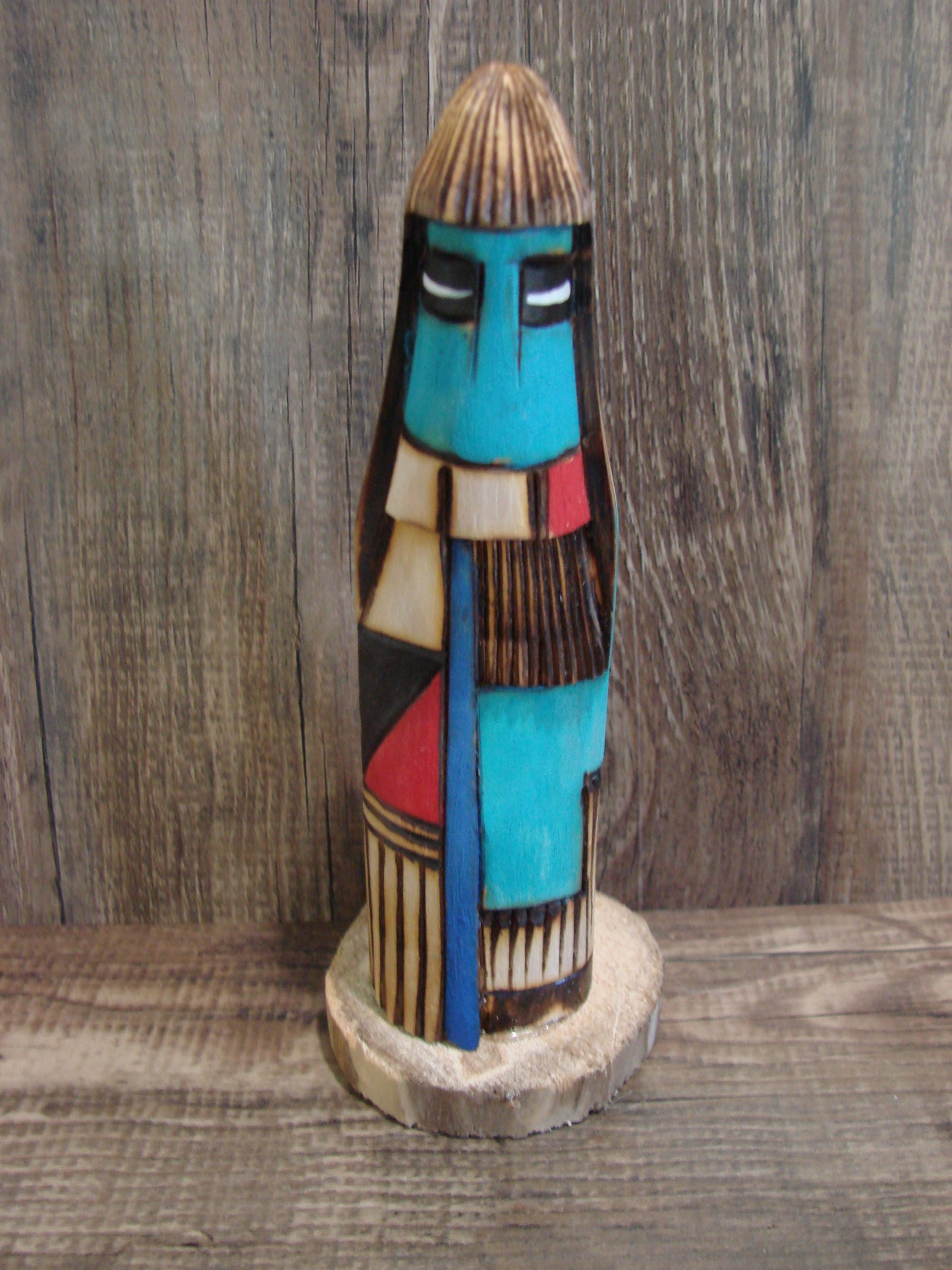 Native American Long Hair Shalako Kachina Dancer Signed JT
