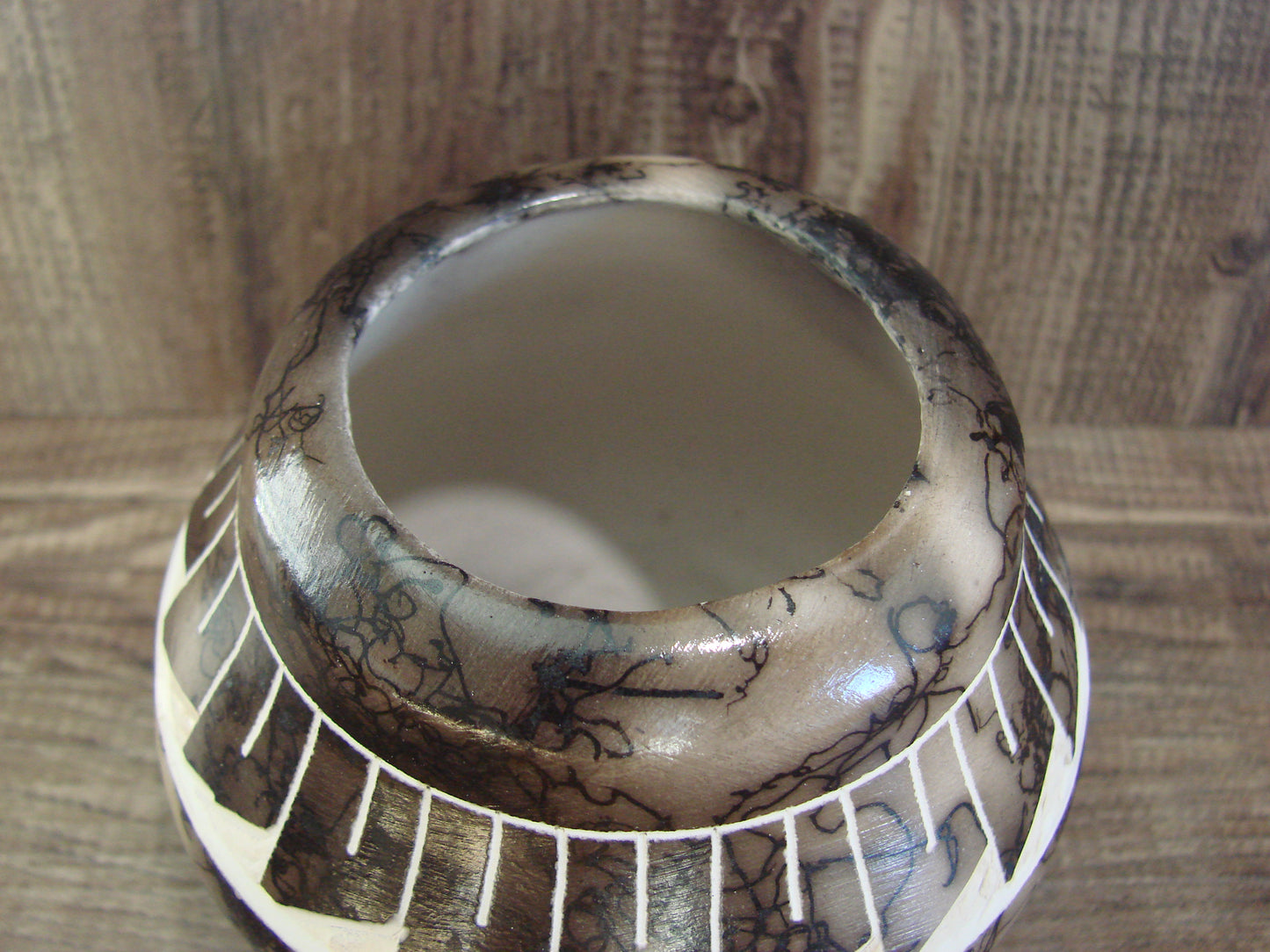 Native American Navajo Indian Horse Hair Pottery by Vail