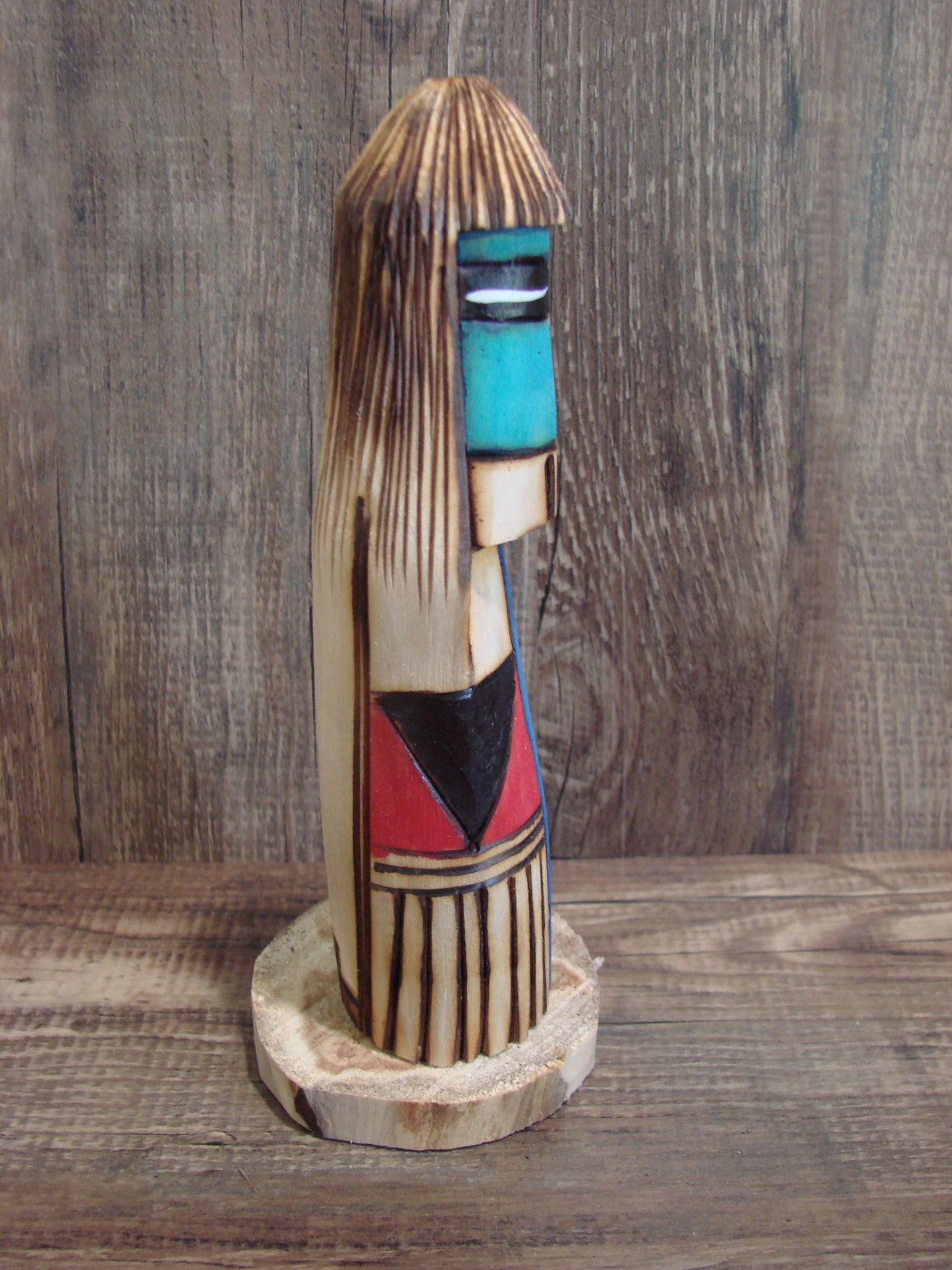 Native American Long Hair Shalako Kachina Dancer Signed JT