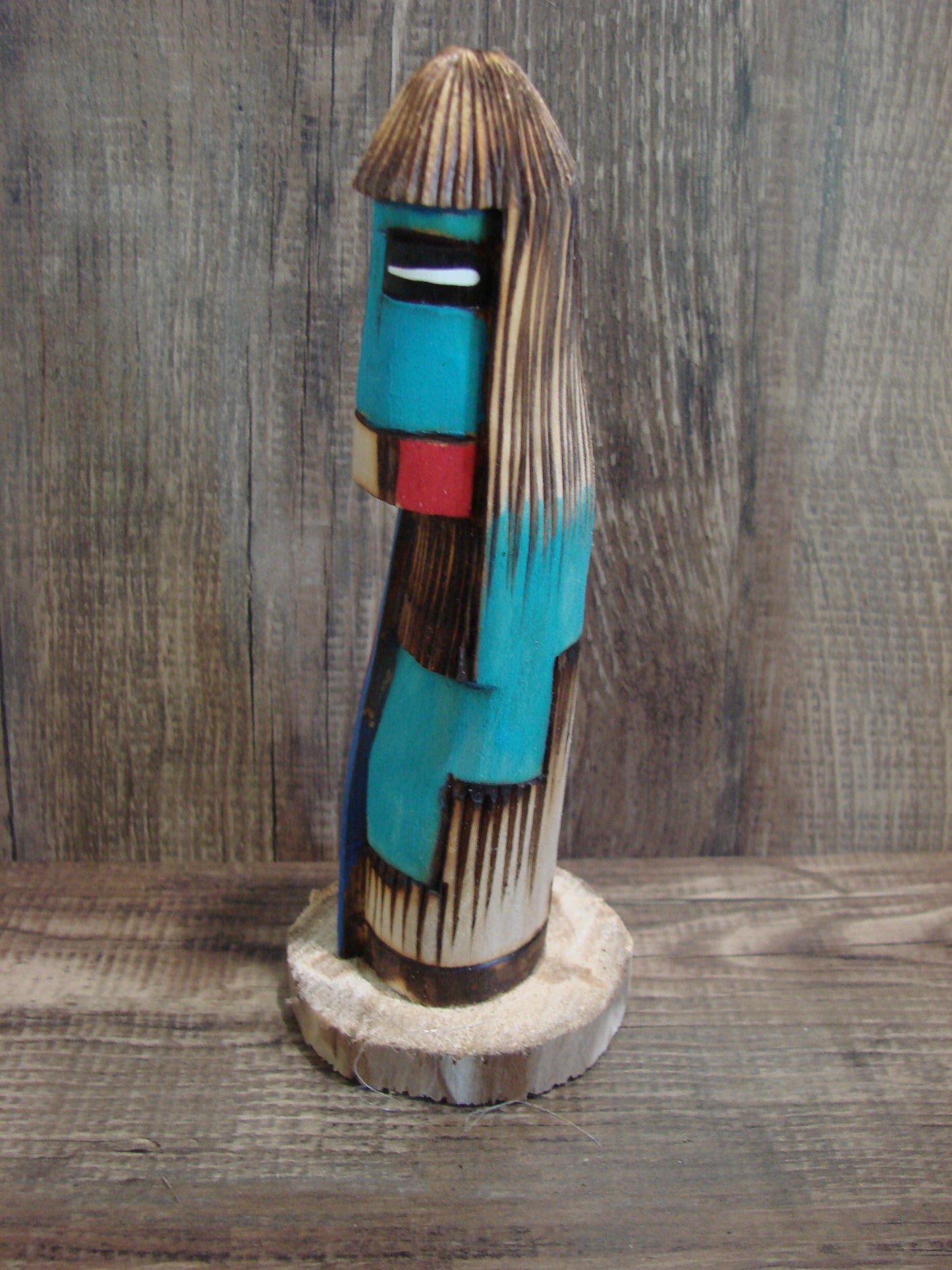 Native American Long Hair Shalako Kachina Dancer Signed JT