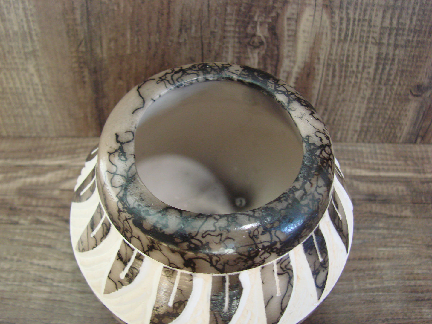 Native American Navajo Indian Horse Hair Pottery by Vail