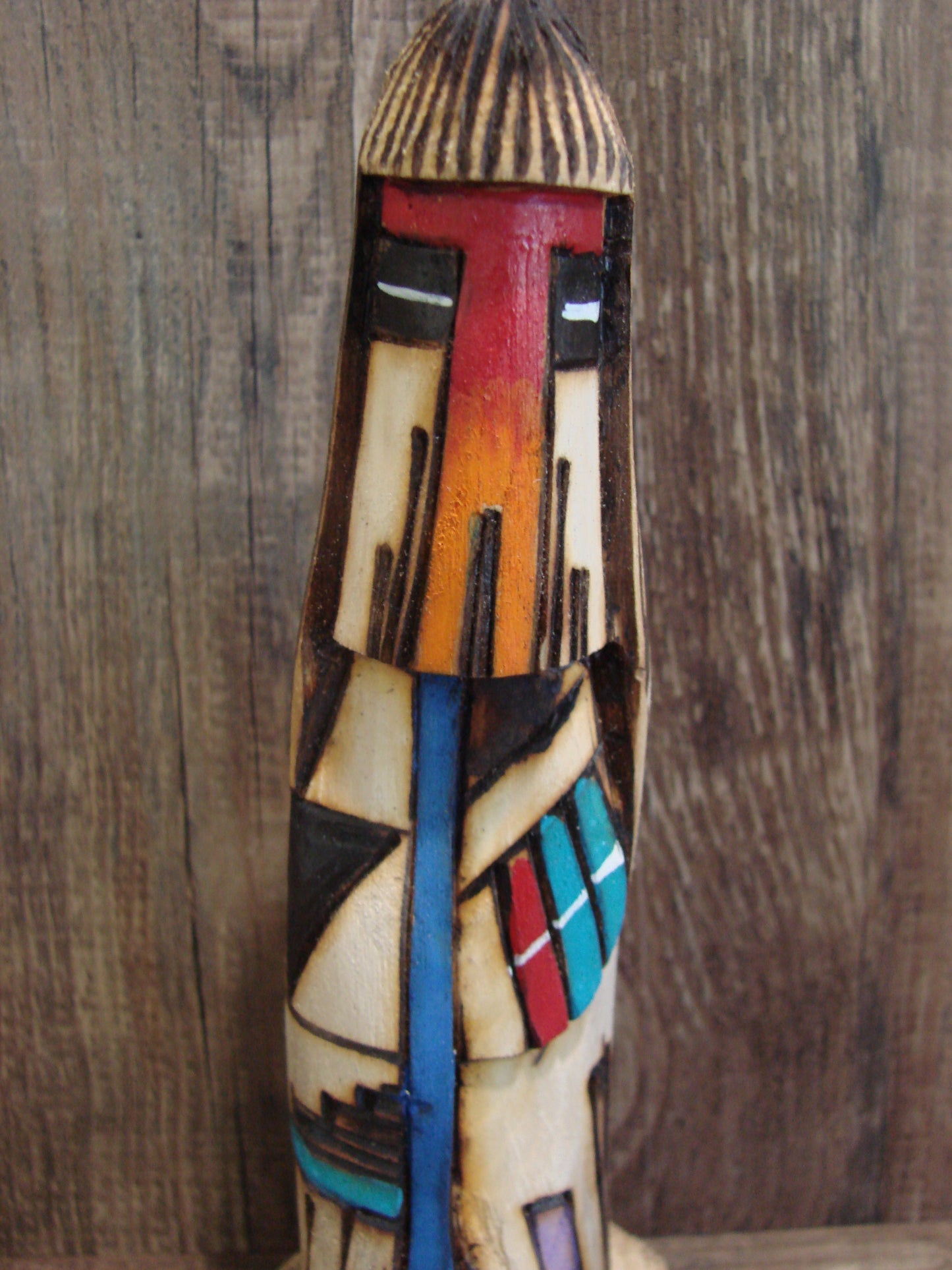 Native American Long Hair Shalako Kachina Dancer Signed JT