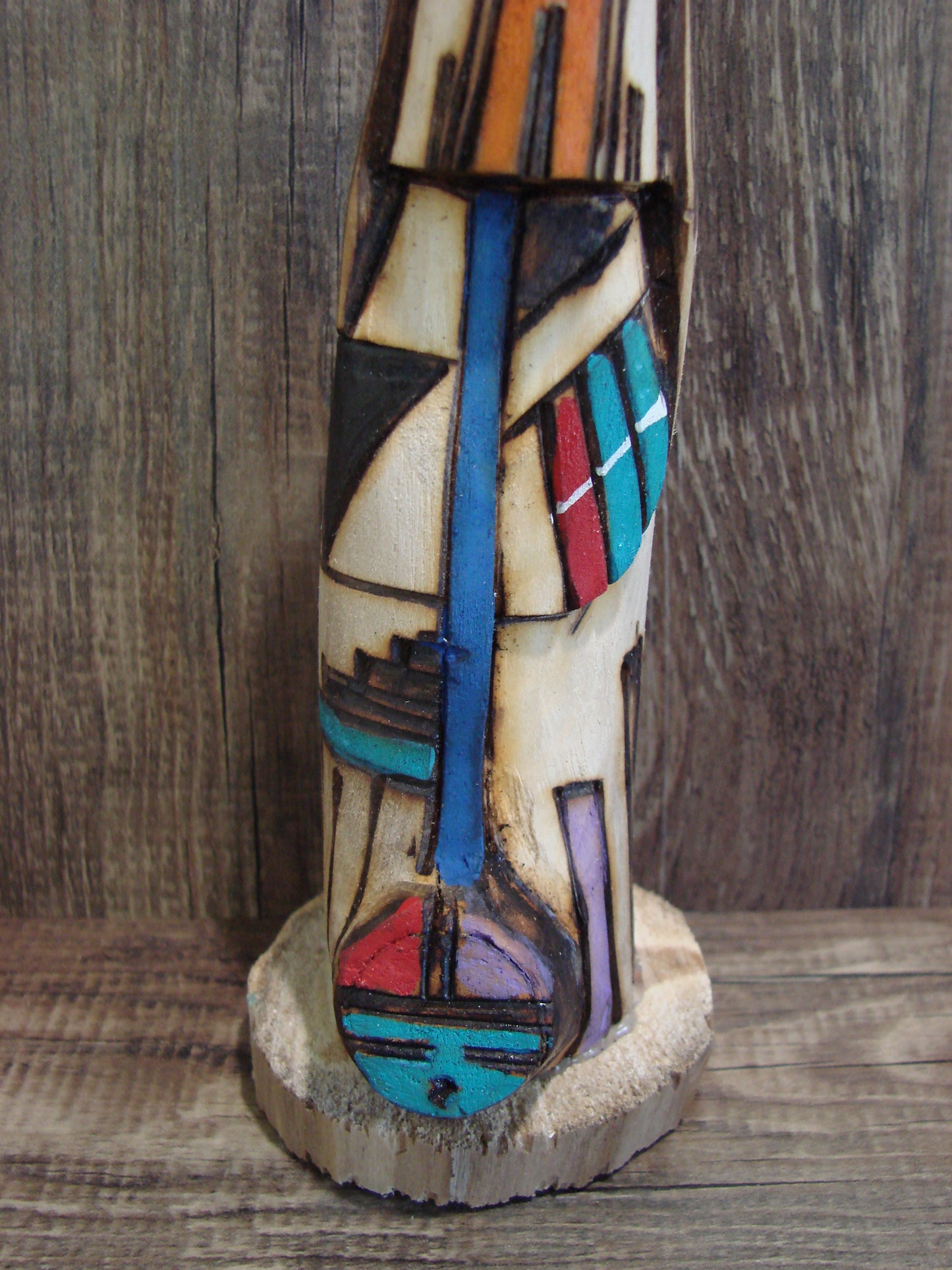 Native American Long Hair Shalako Kachina Dancer Signed JT