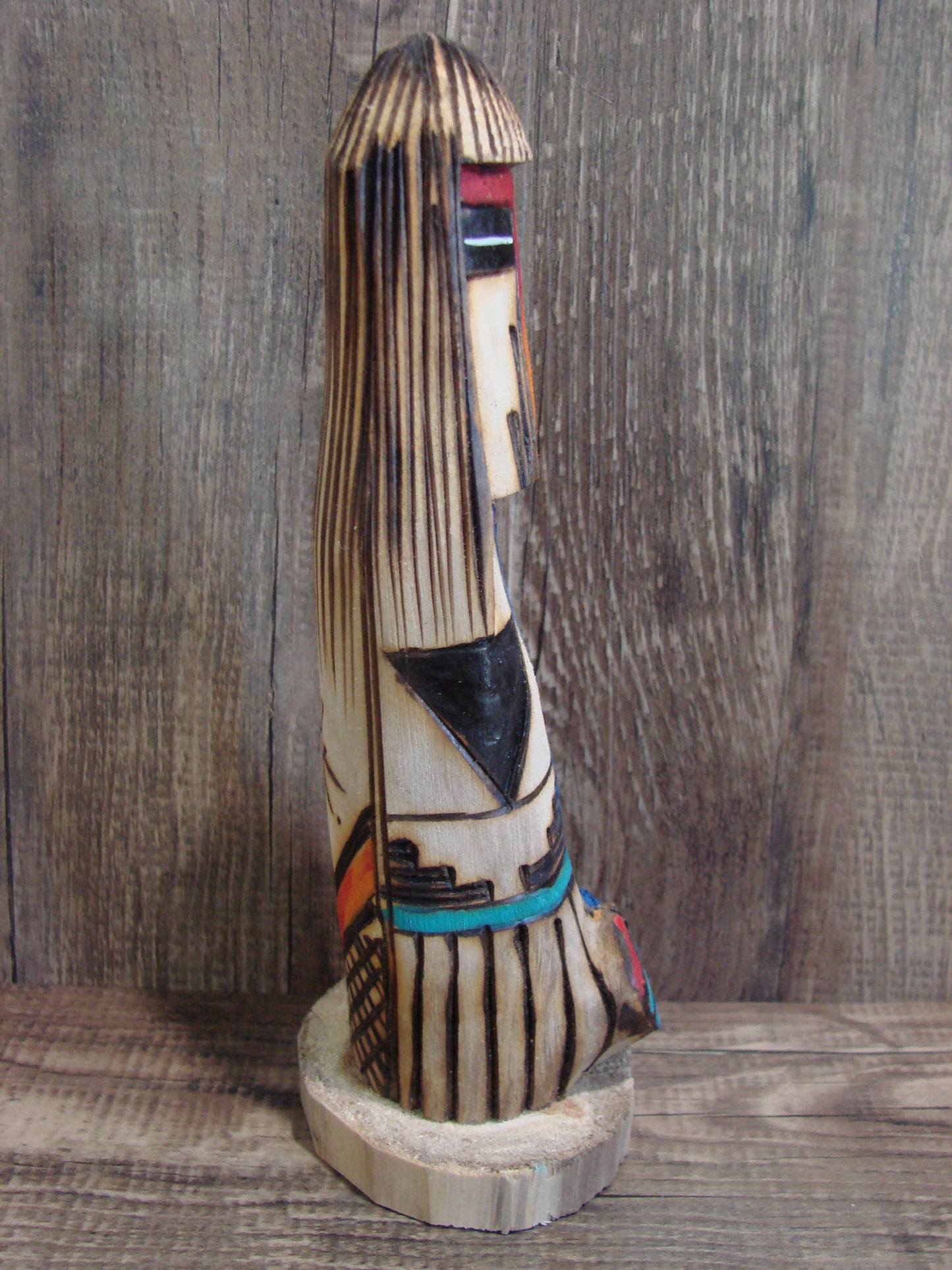 Native American Long Hair Shalako Kachina Dancer Signed JT