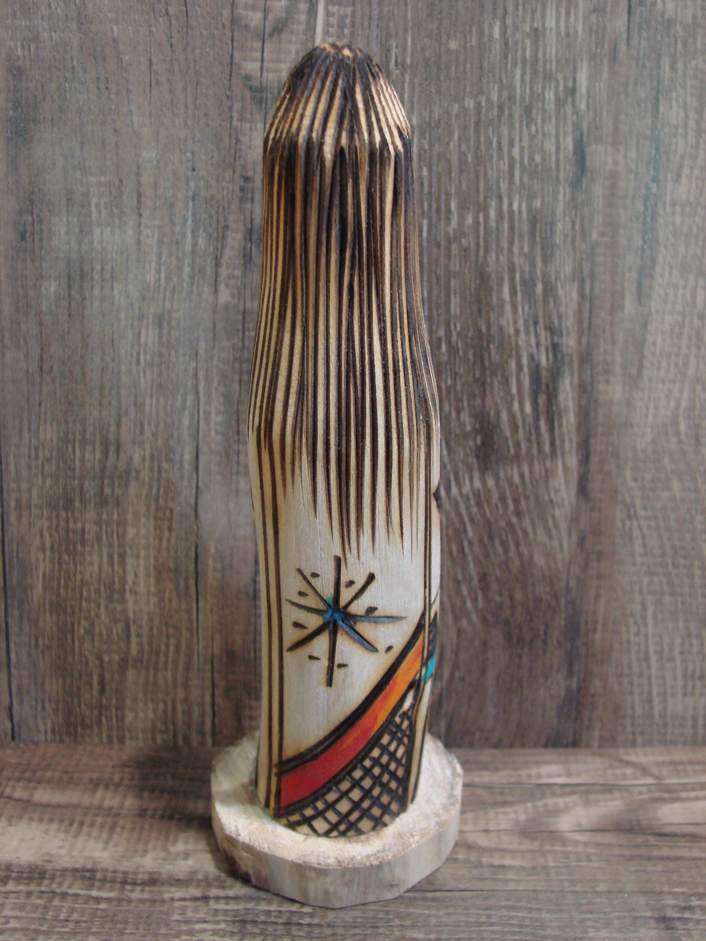 Native American Long Hair Shalako Kachina Dancer Signed JT