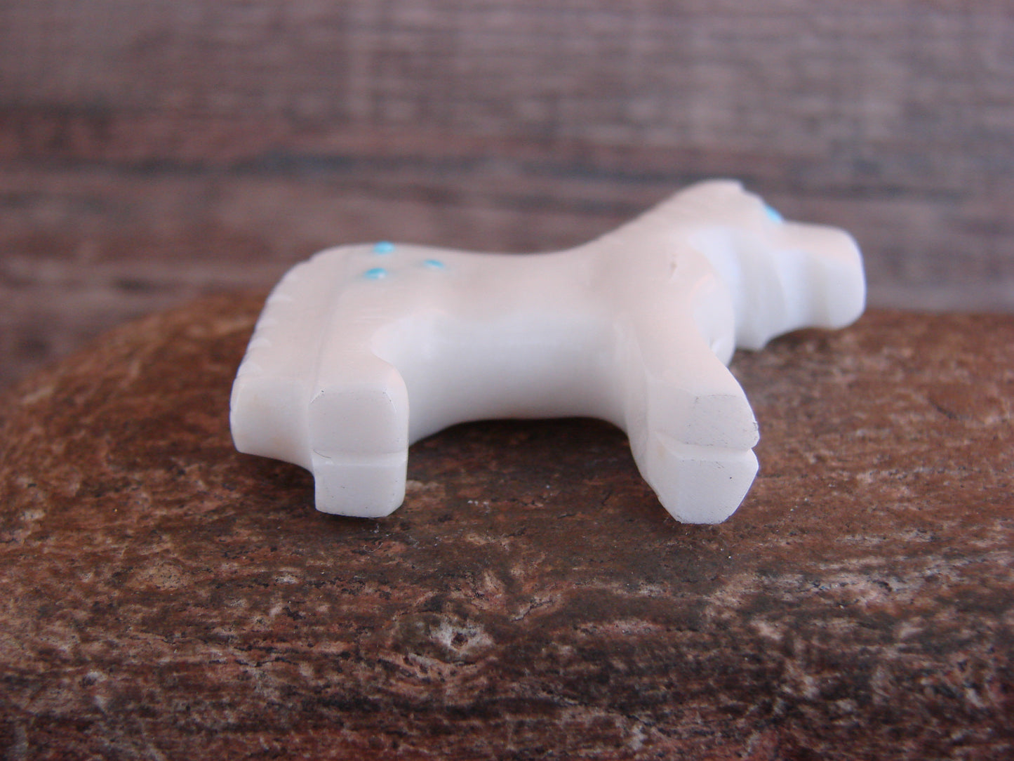 Native American Zuni Indian Hand Carved Horse Marble Fetish by Etsate