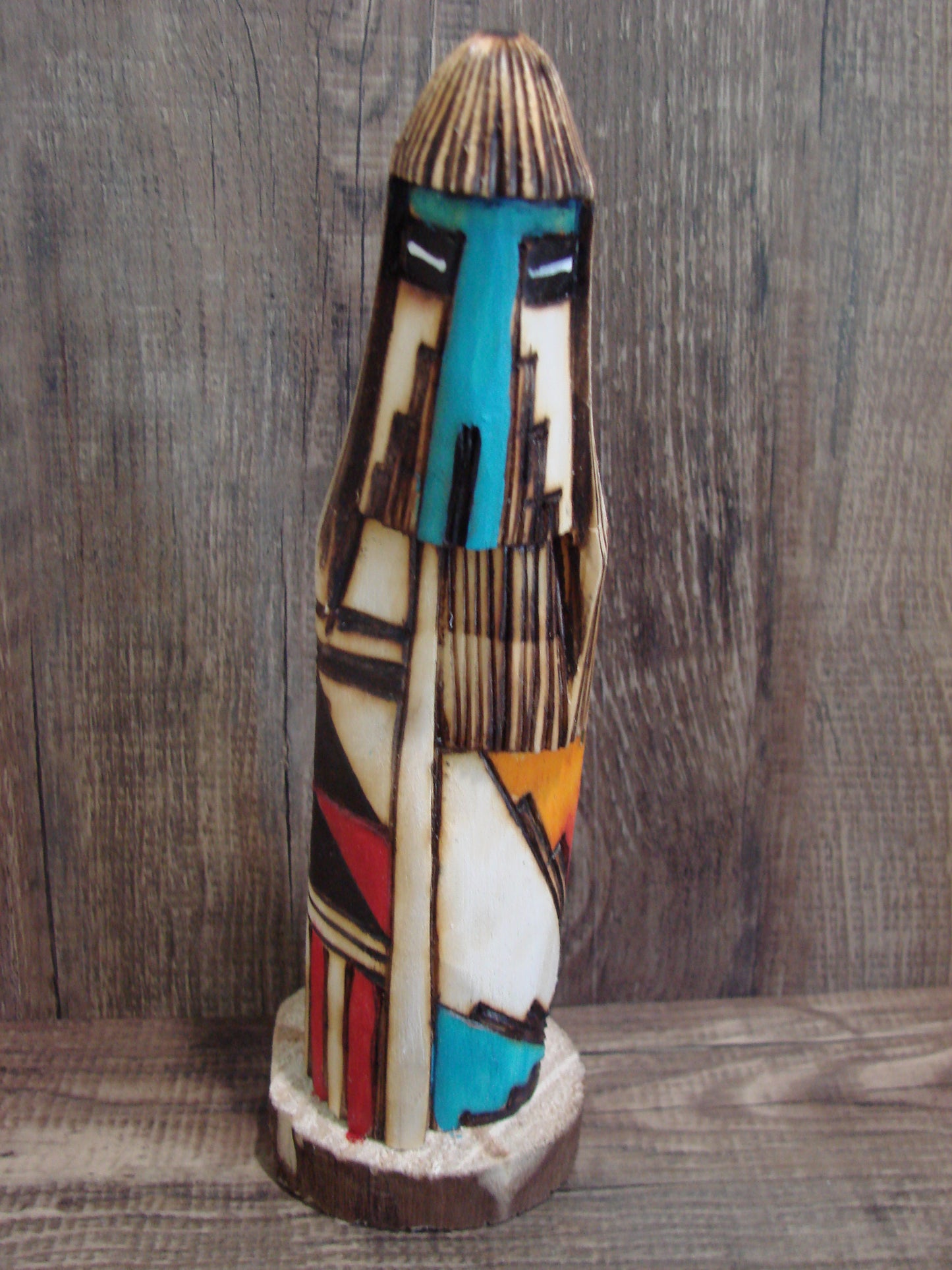 Native American Long Hair Shalako Kachina Dancer Signed JT