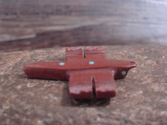 Native American Zuni Indian Hand Carved Pipestone Dragonfly Fetish - B. Phillips