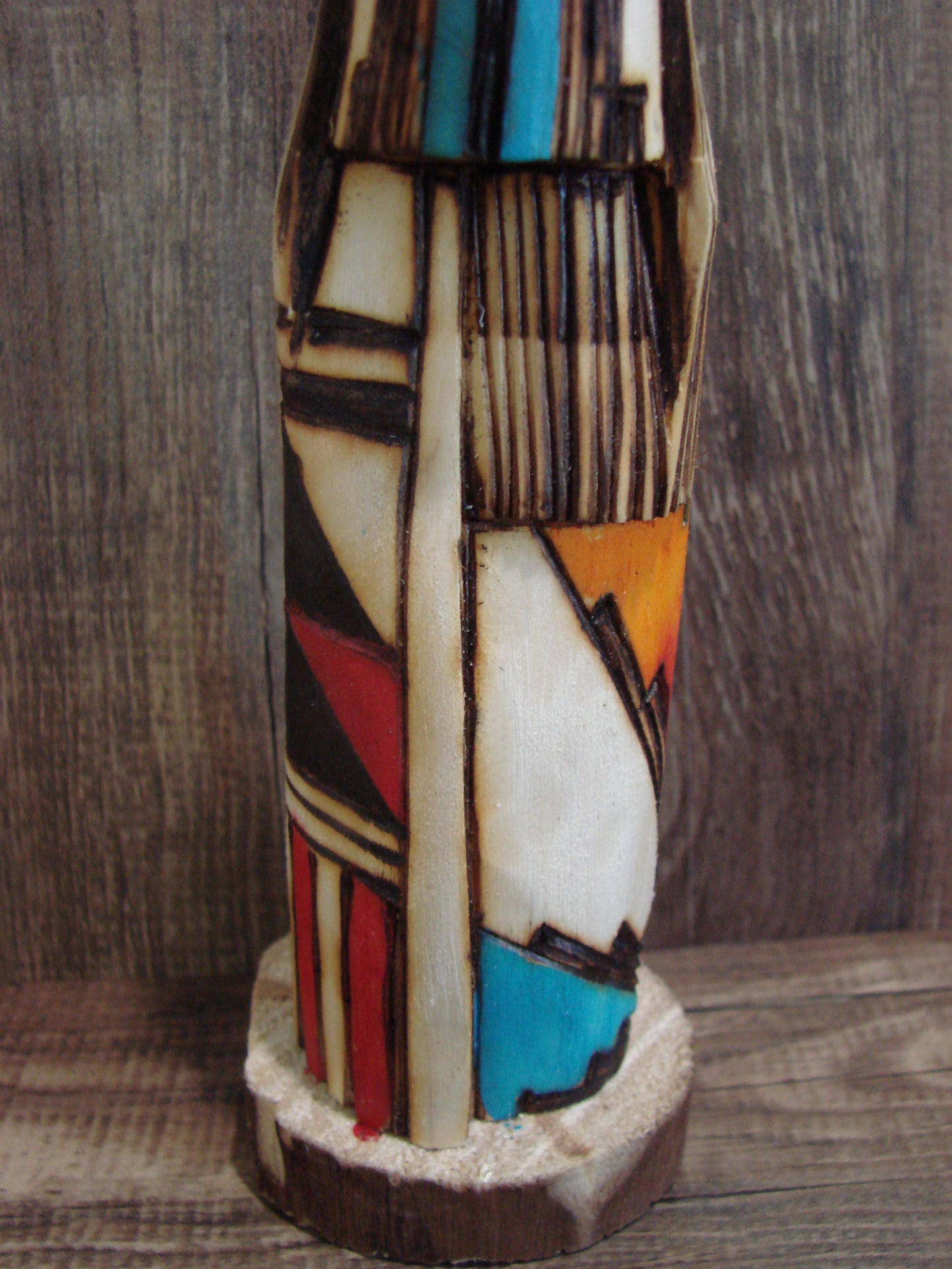 Native American Long Hair Shalako Kachina Dancer Signed JT