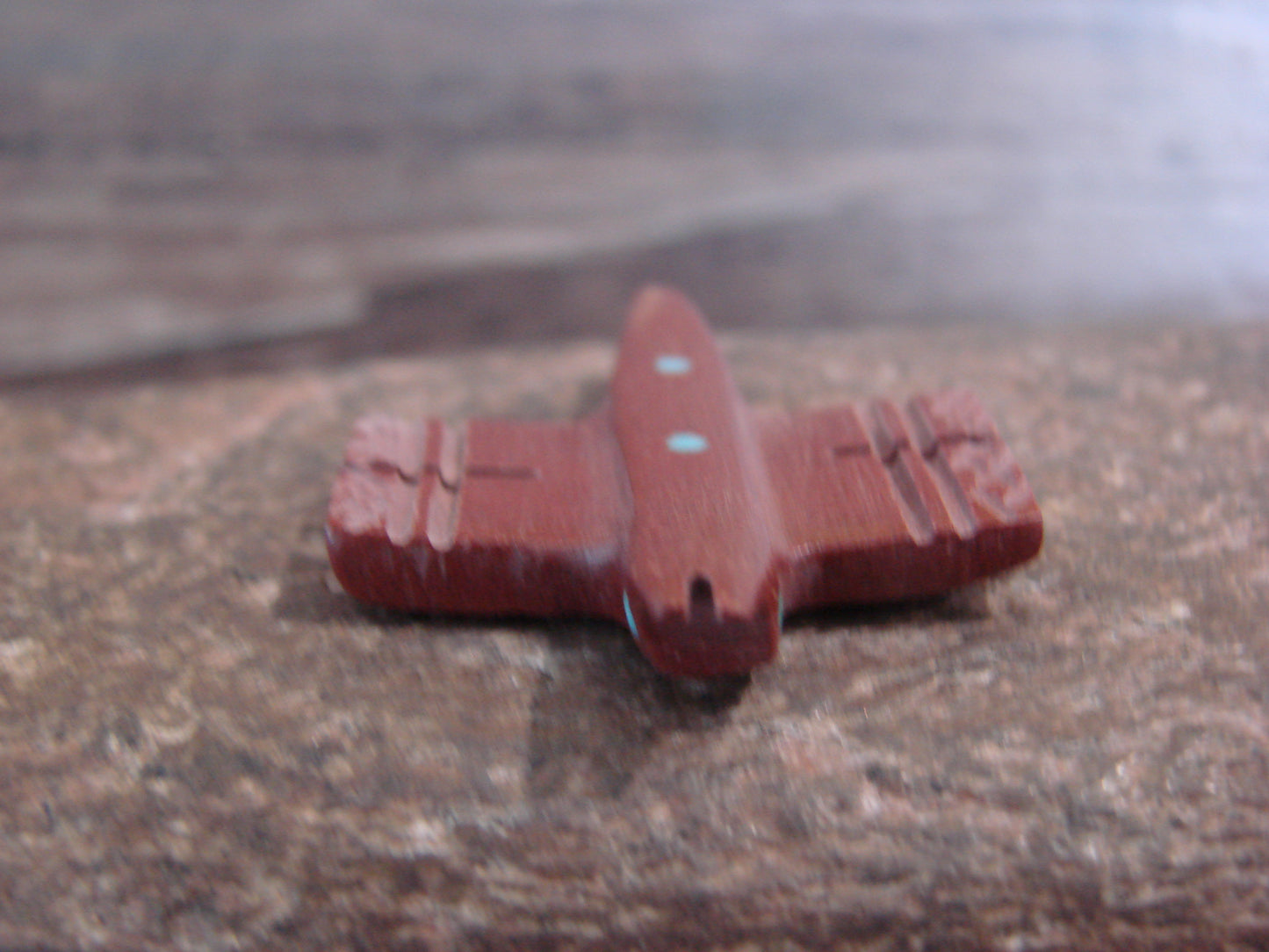 Native American Zuni Indian Hand Carved Pipestone Dragonfly Fetish - B. Phillips
