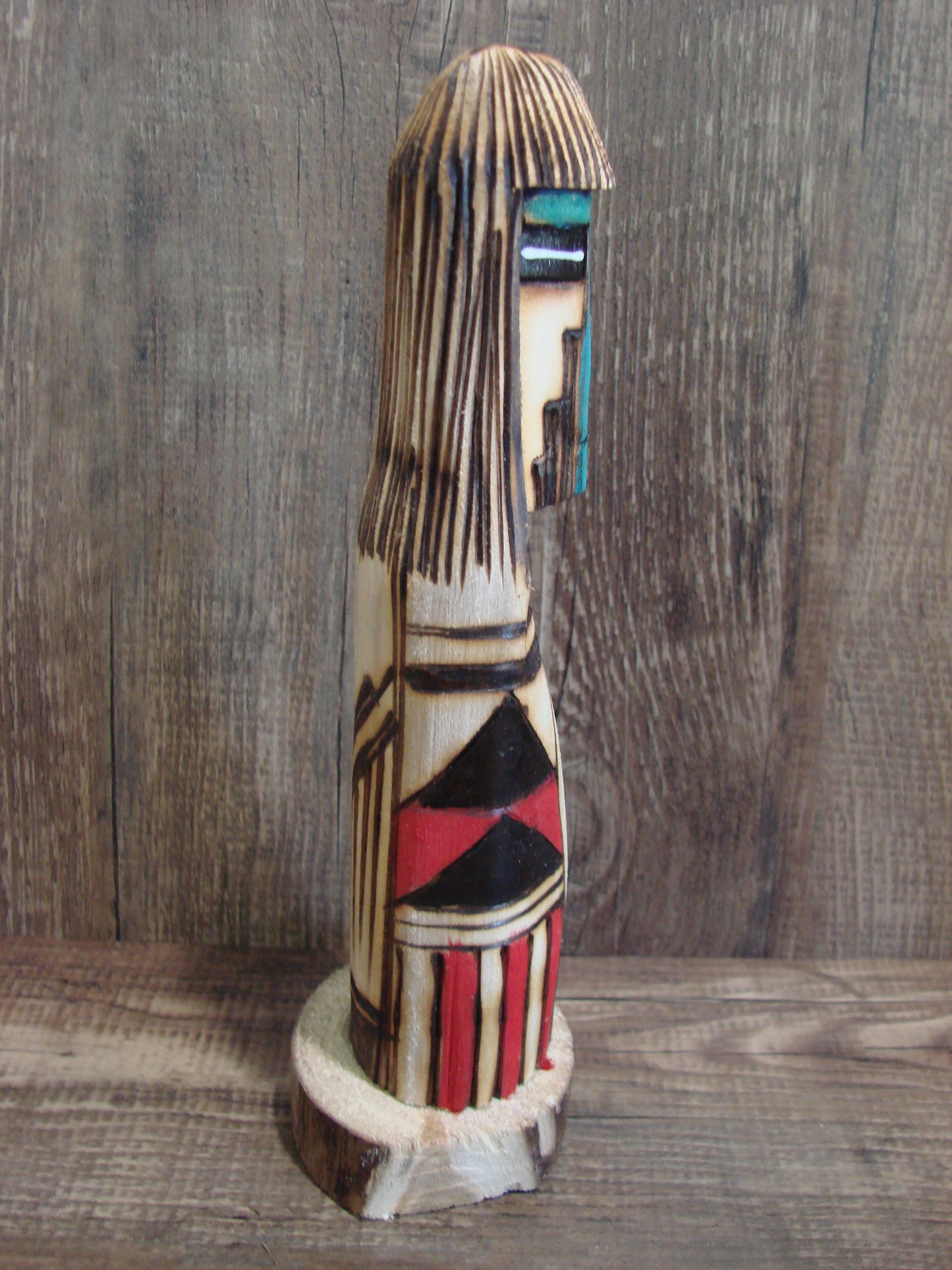 Native American Long Hair Shalako Kachina Dancer Signed JT