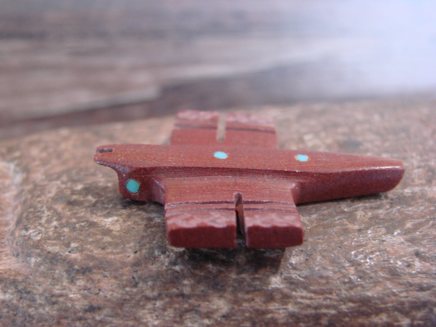 Native American Zuni Indian Hand Carved Pipestone Dragonfly Fetish - B. Phillips